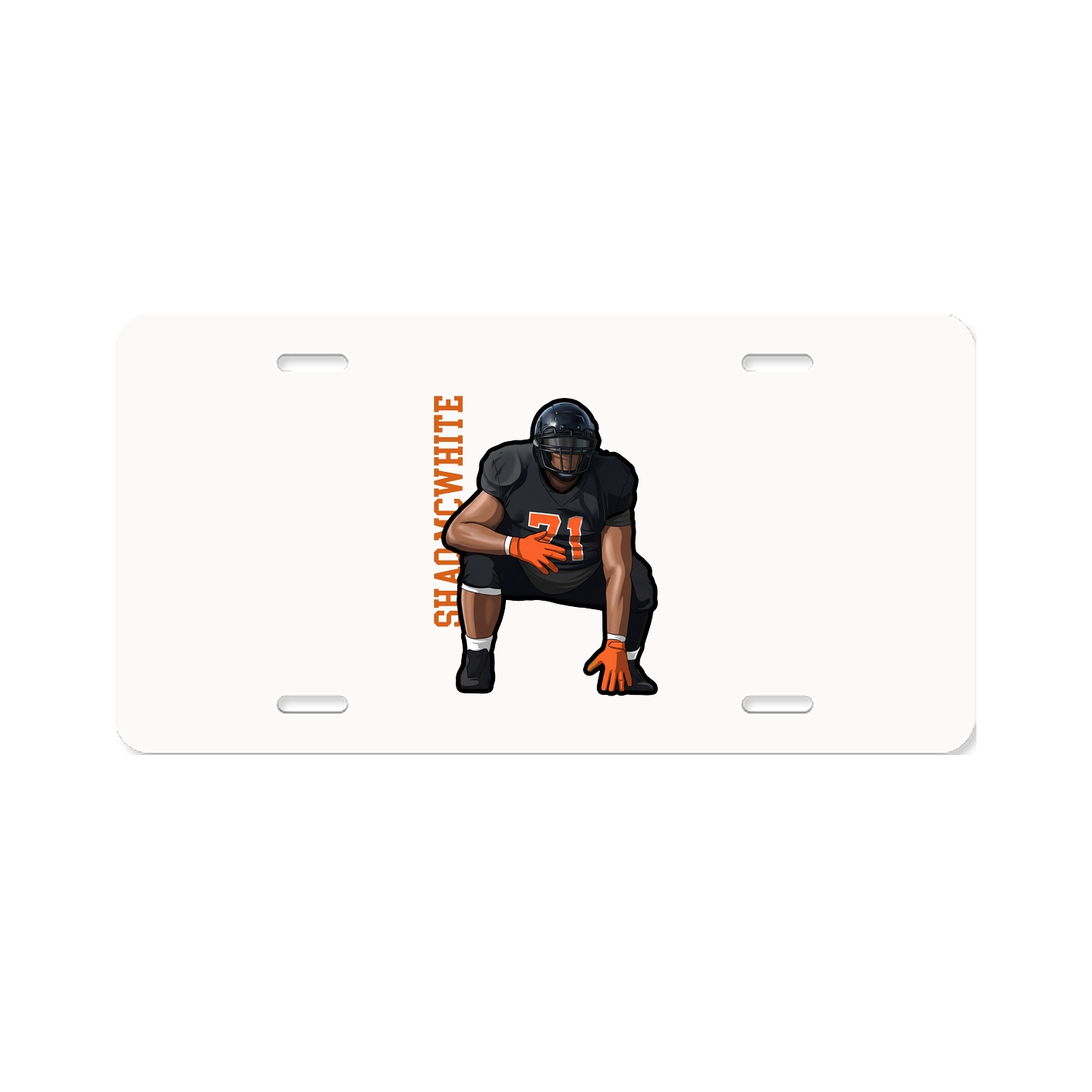License Plate — Name Vertical in Classic