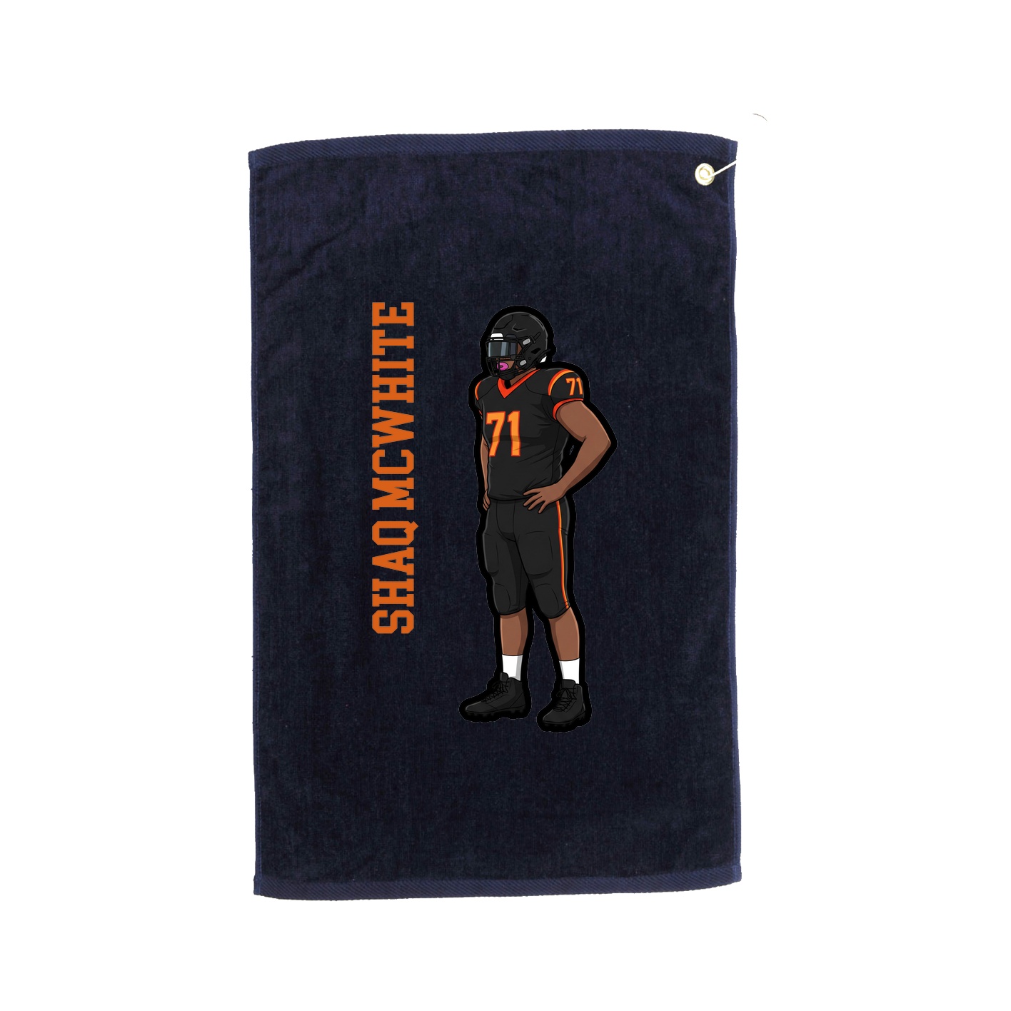 Golf Towel — Name Vertical in Navy