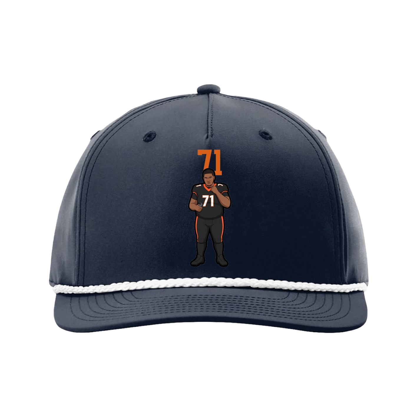 Five-Panel Classic Rope Cap — Number Top in Navy