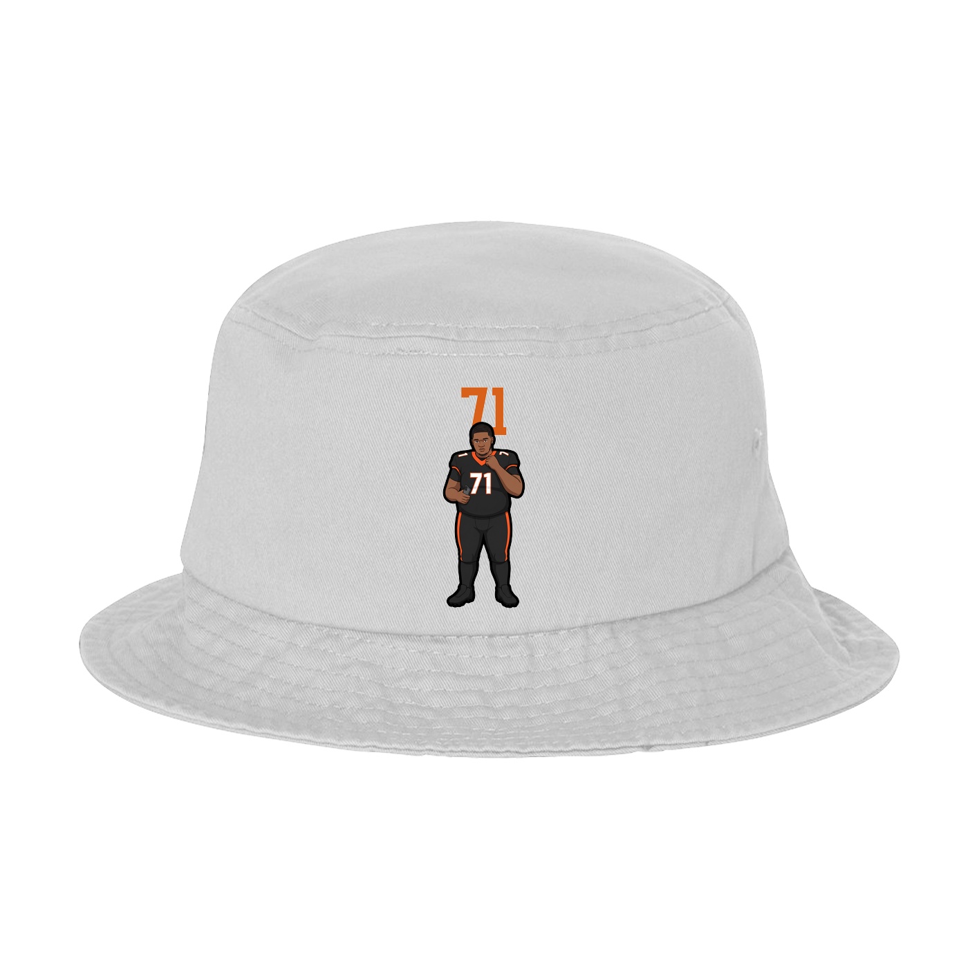 Bucket Cap — Number Top in White