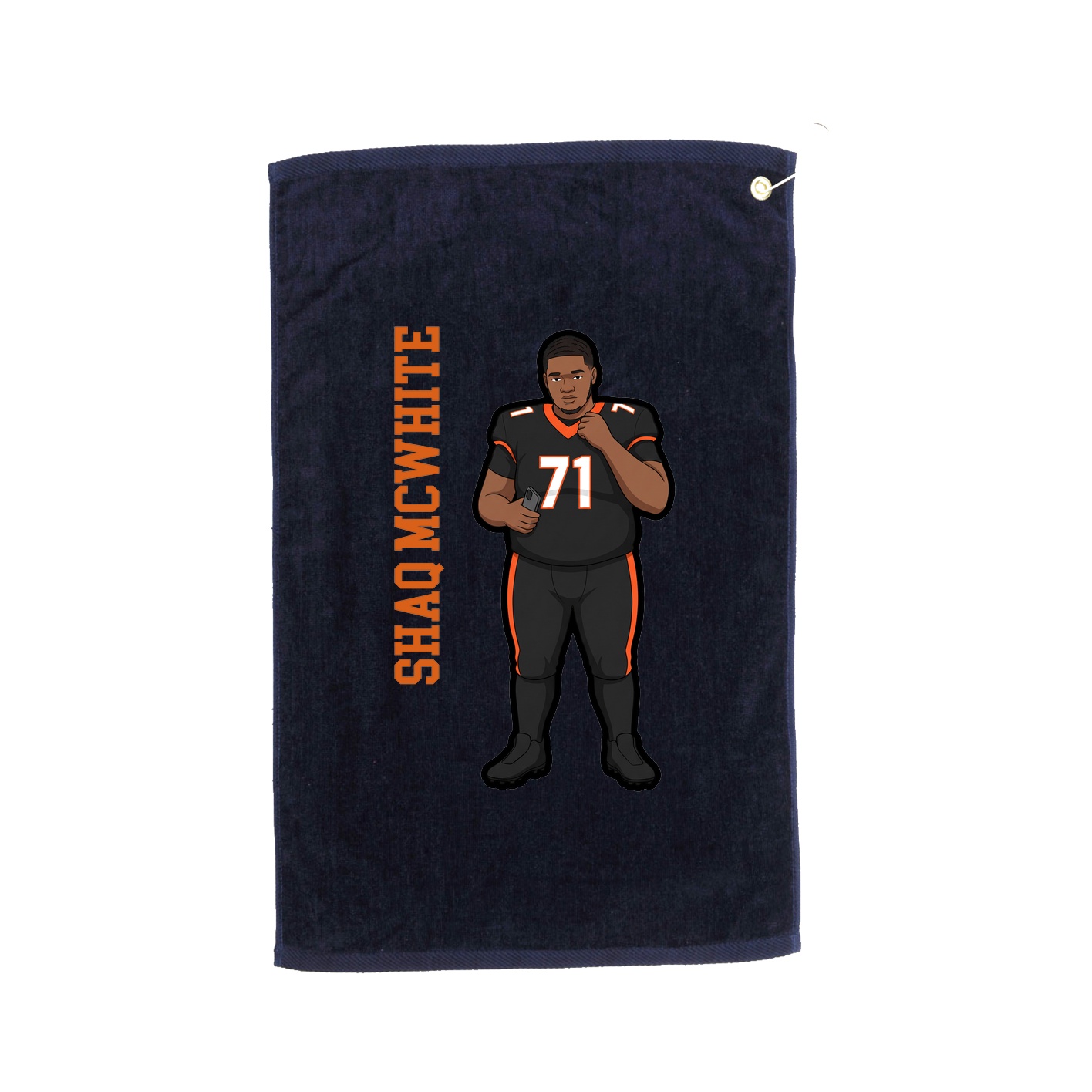 Golf Towel — Name Vertical in Navy