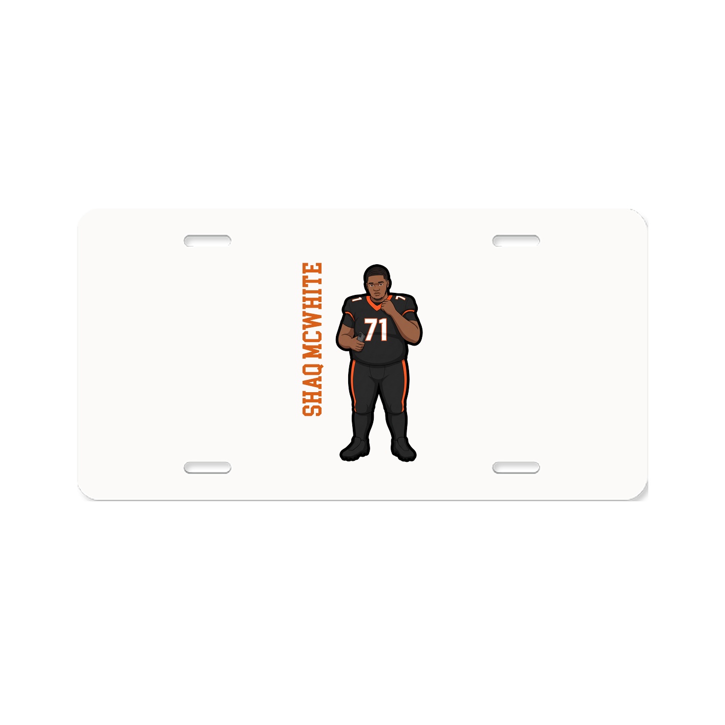 License Plate — Name Vertical in Classic