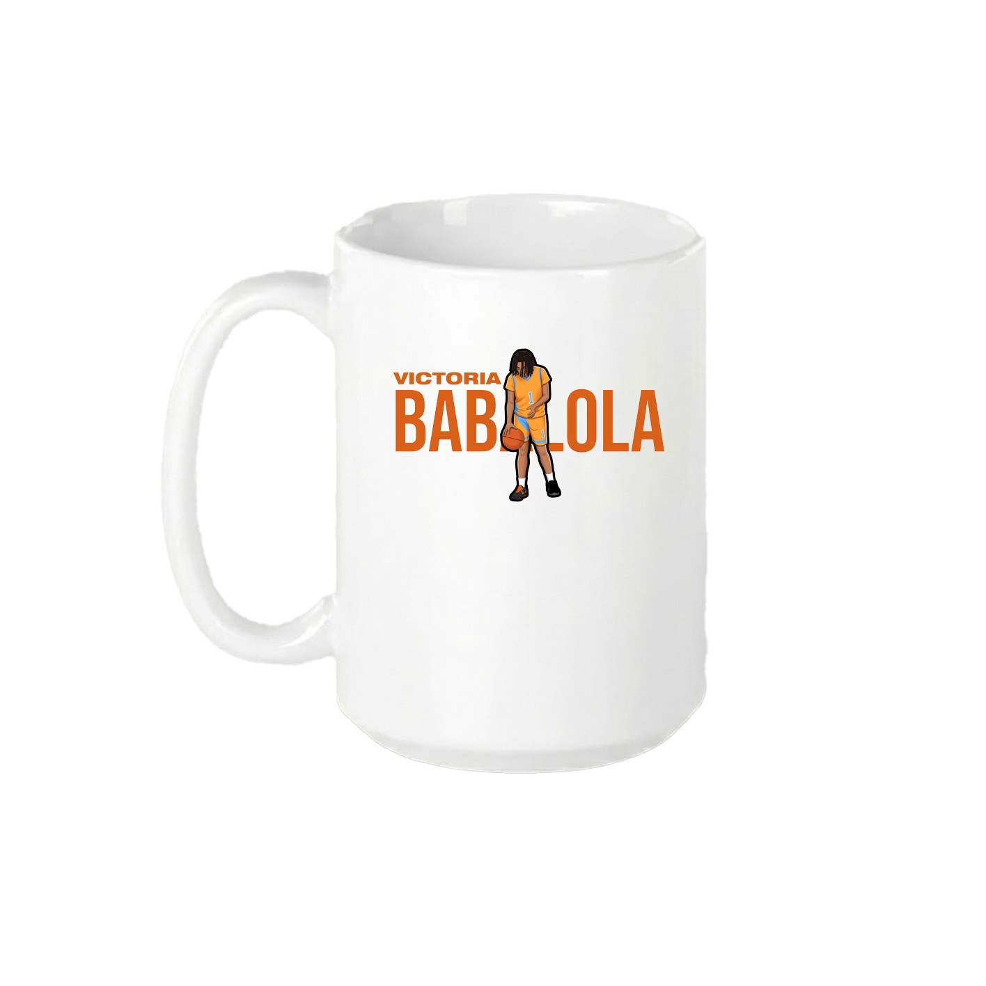 15oz Coffee Mug — Player Name in White