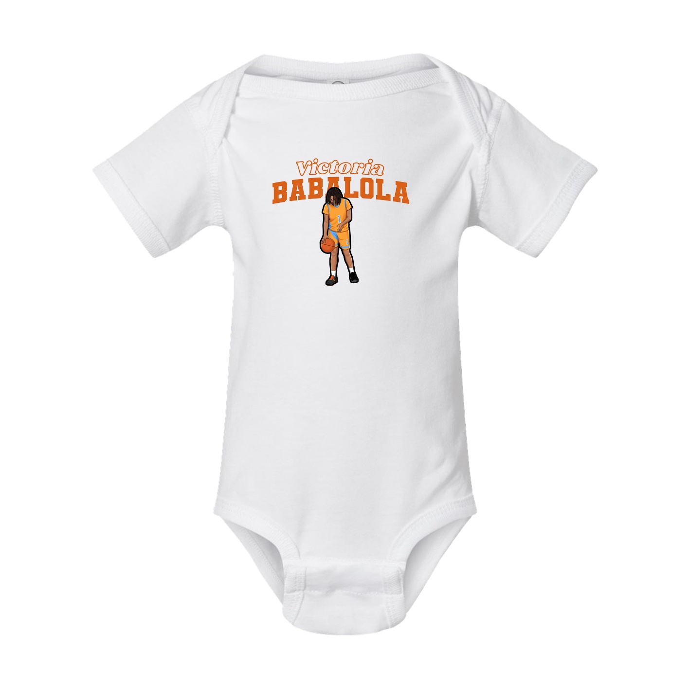 Baby Onesie — Name Arch in White
