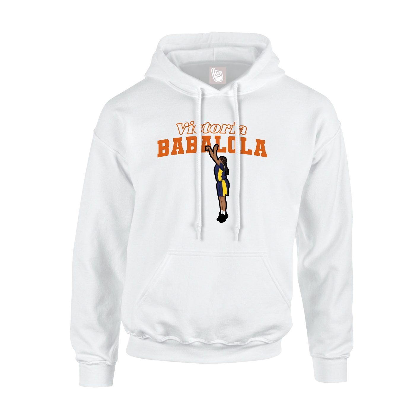 Youth Hoodie — Name Arch in White