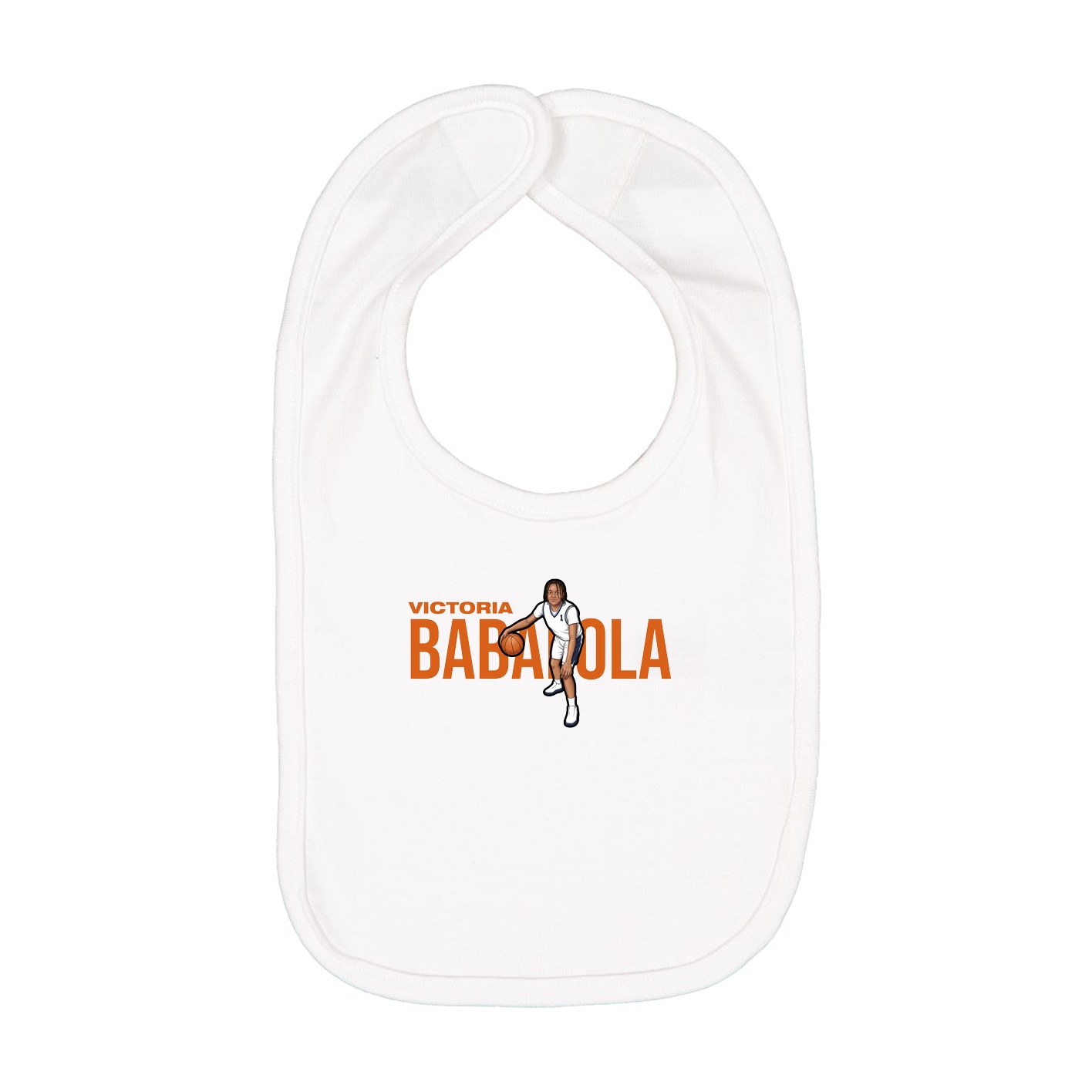 Infant Bib — Player Name in White