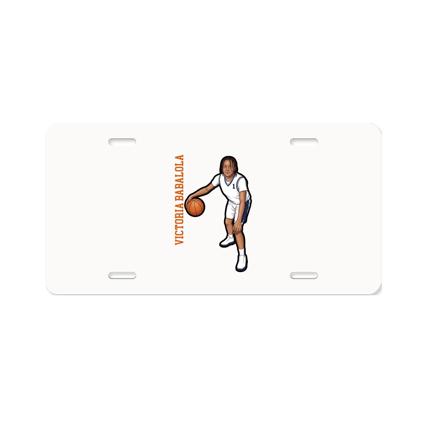 License Plate — Name Vertical in Classic