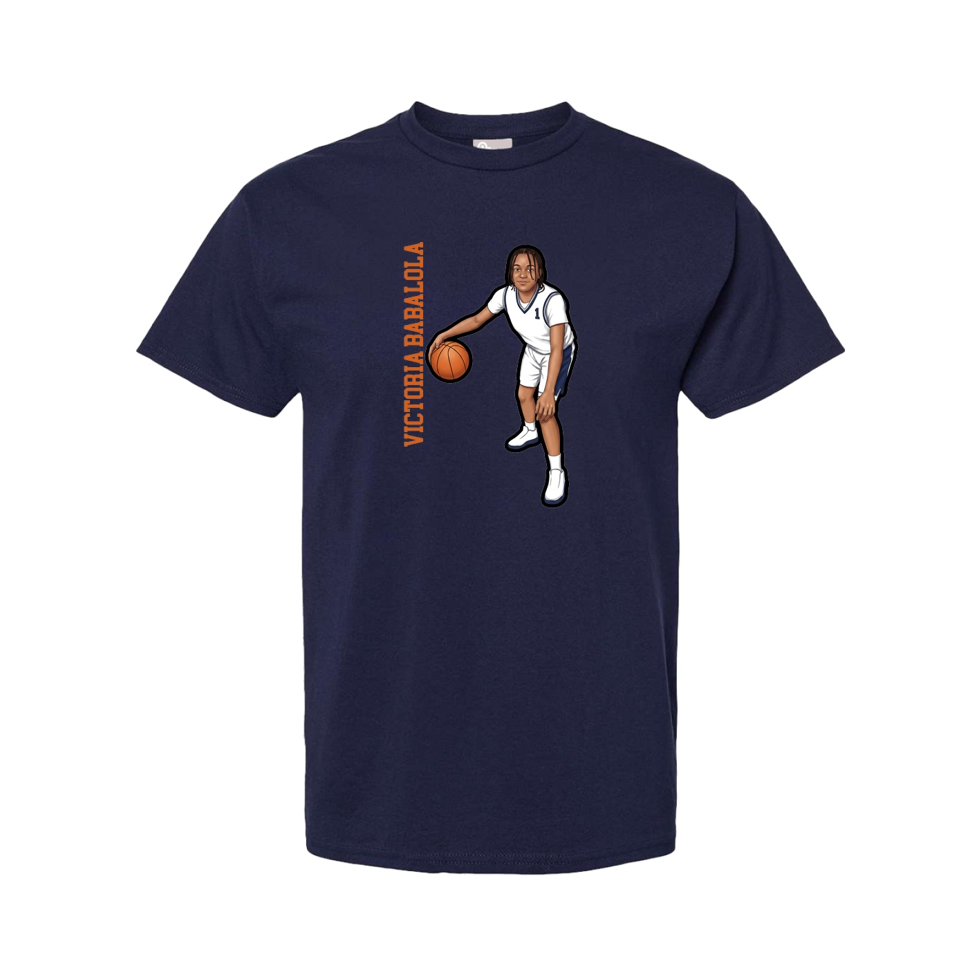 Youth Tee — Name Vertical in Navy