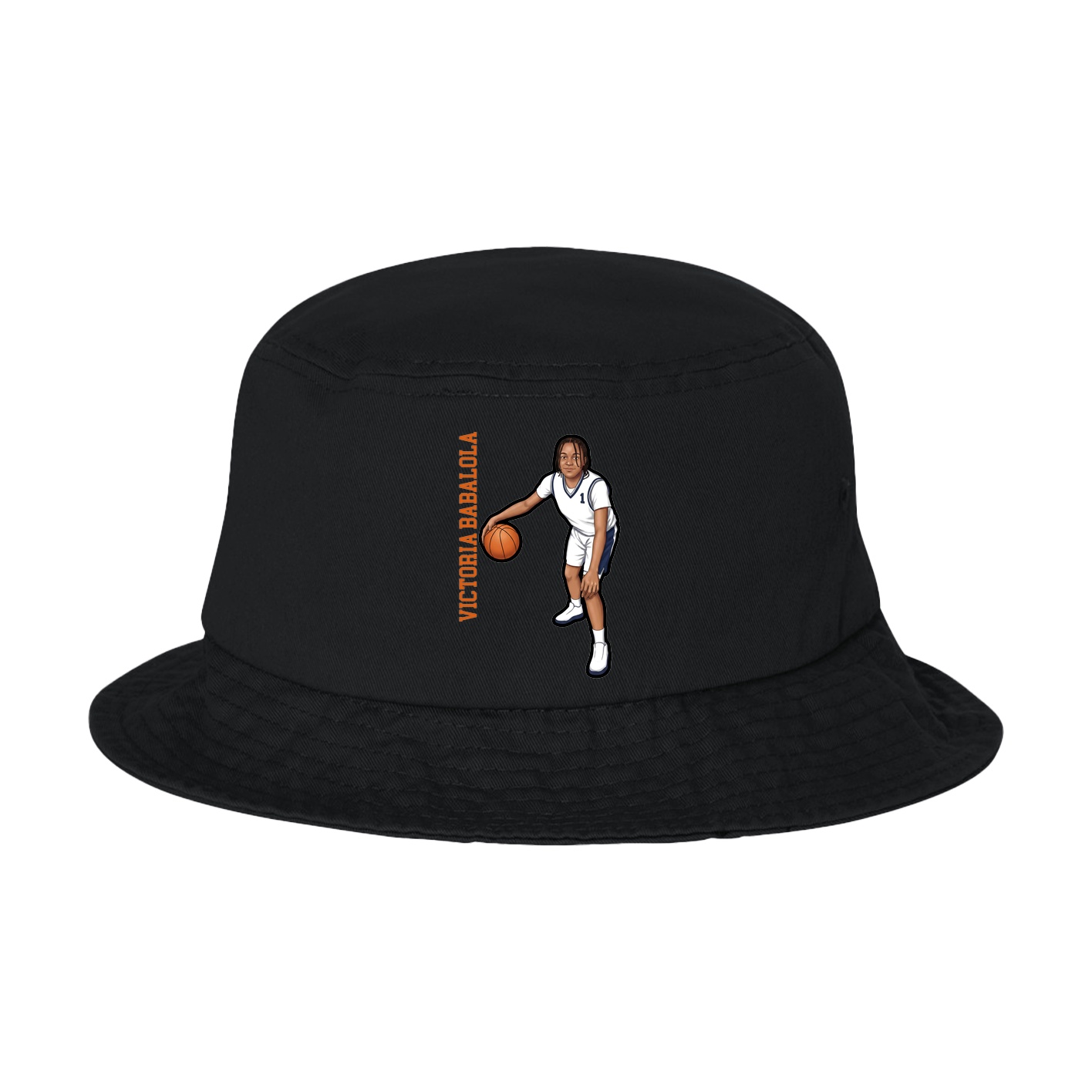 Bucket Cap — Name Vertical in Black