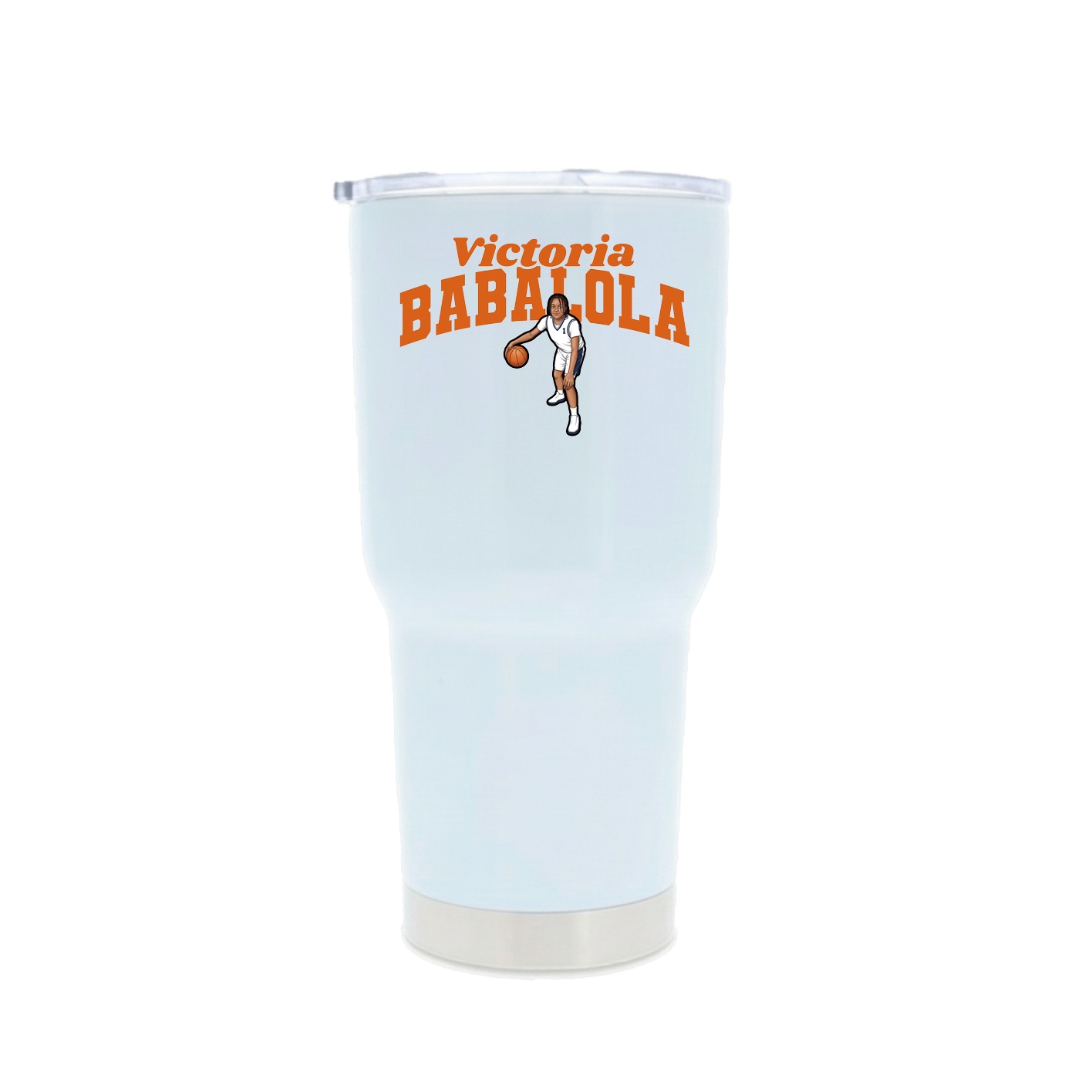 30oz Stainless Steel Tumbler — Signature Arch in White