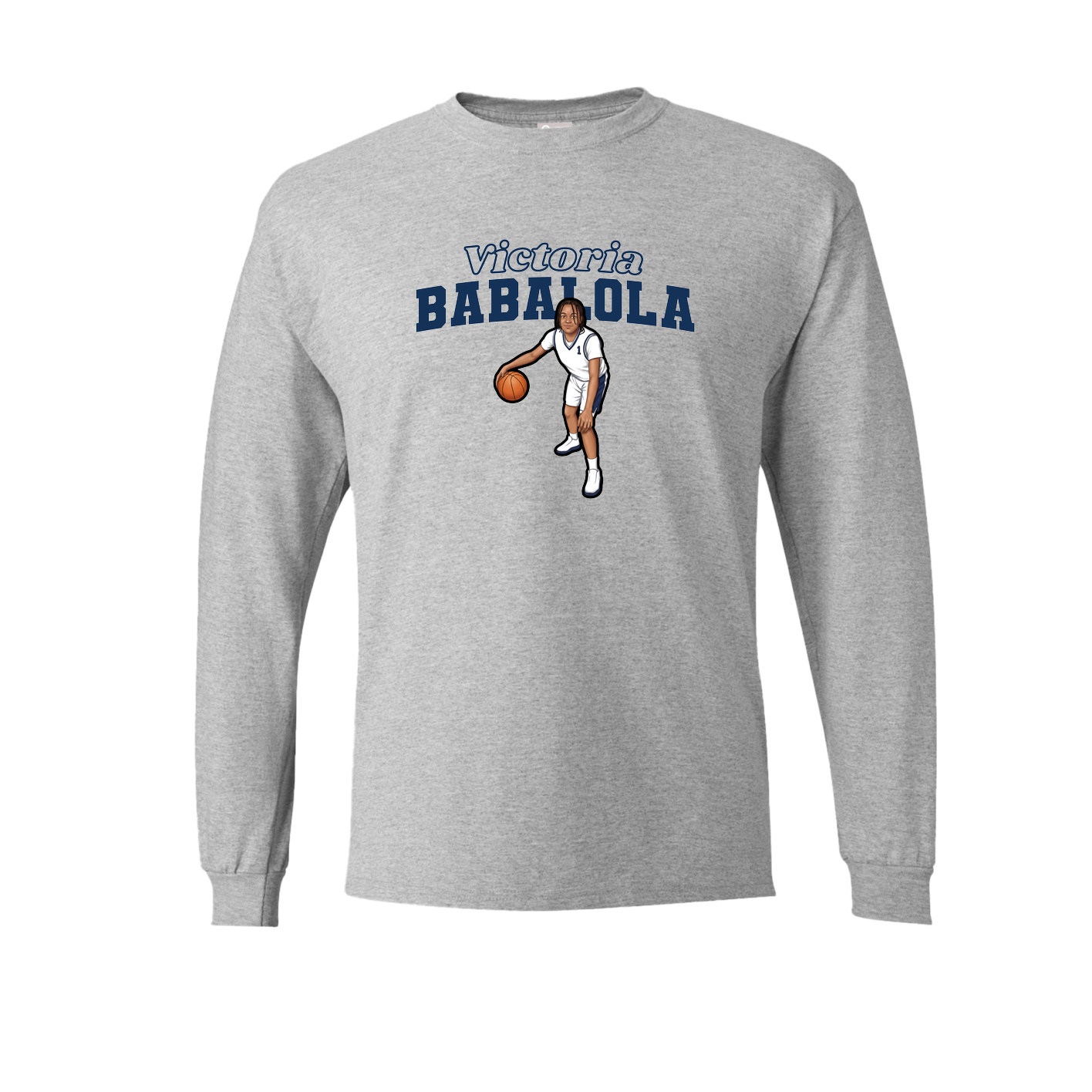 Long Sleeve Tee — Name Arch in Grey