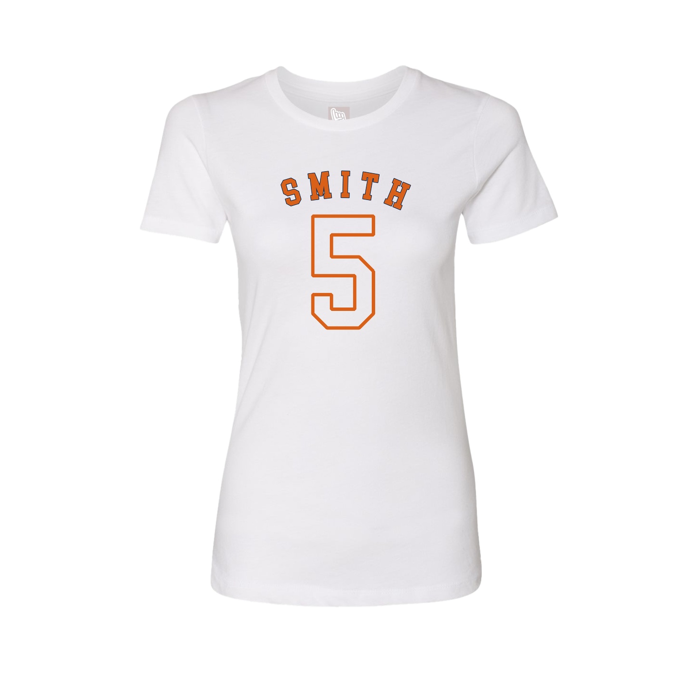 Fitted Women's Tee — Shirsey Arch in White