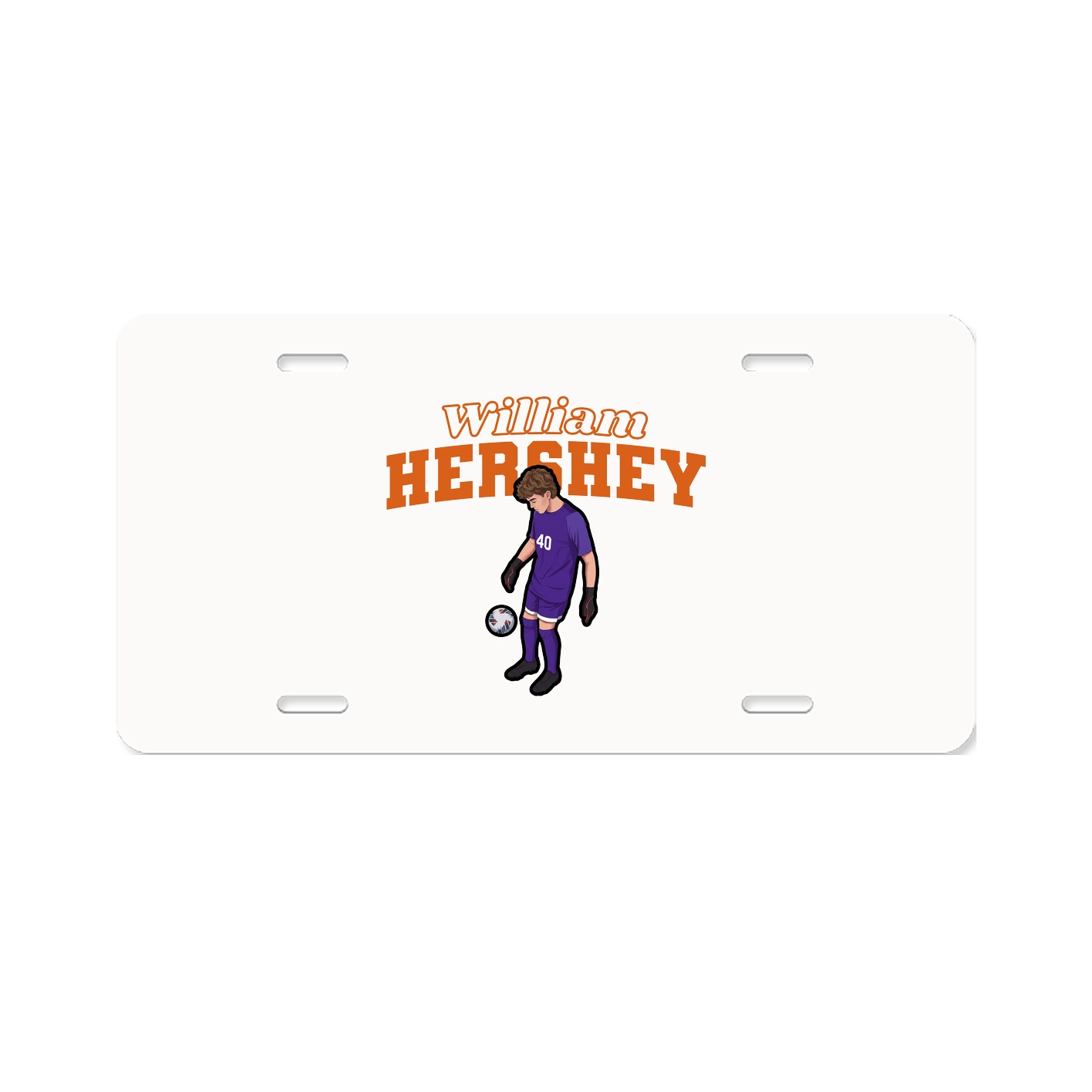 License Plate — Name Arch in Classic