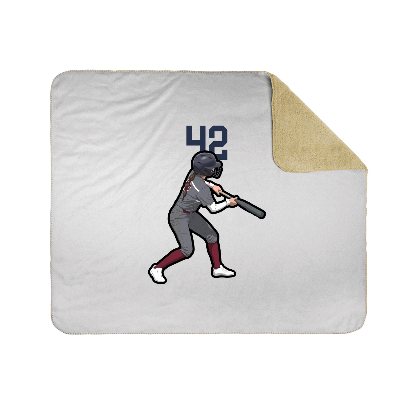Throw Blanket — Number Top in White