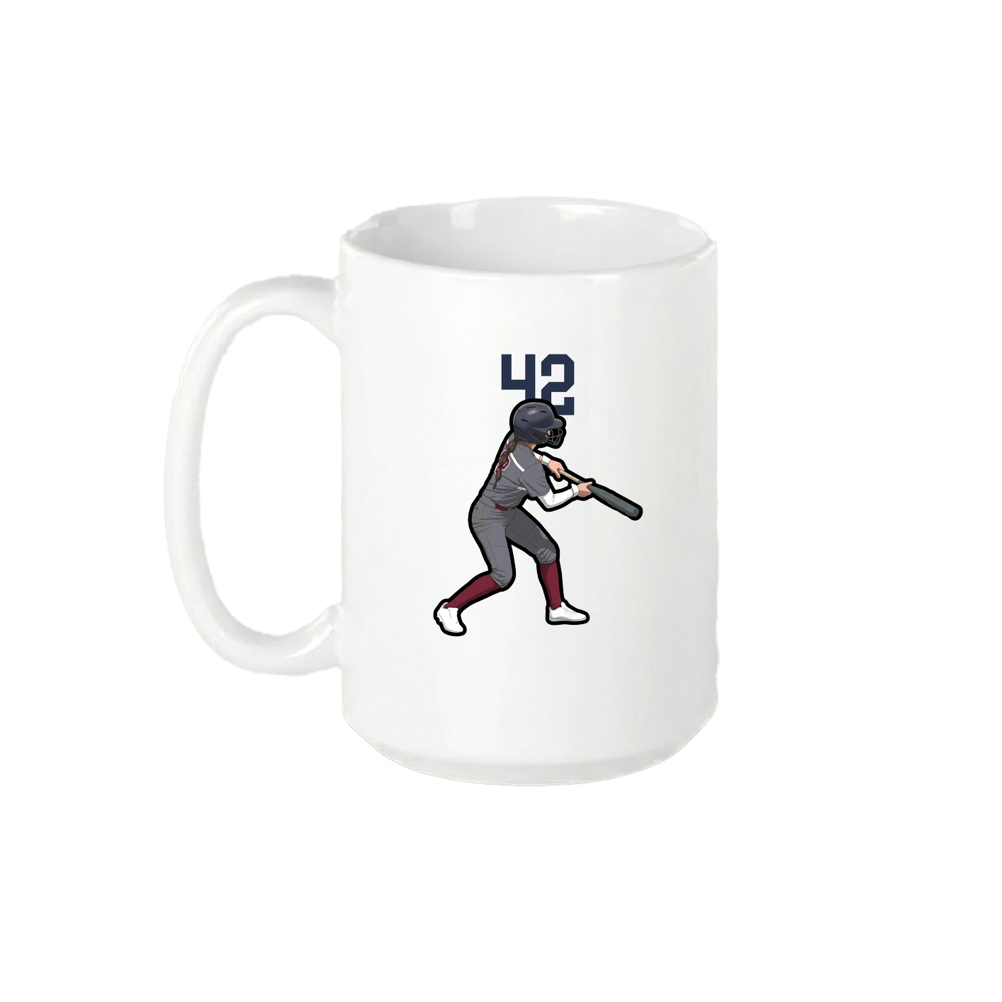 15oz Coffee Mug — Number Top in White