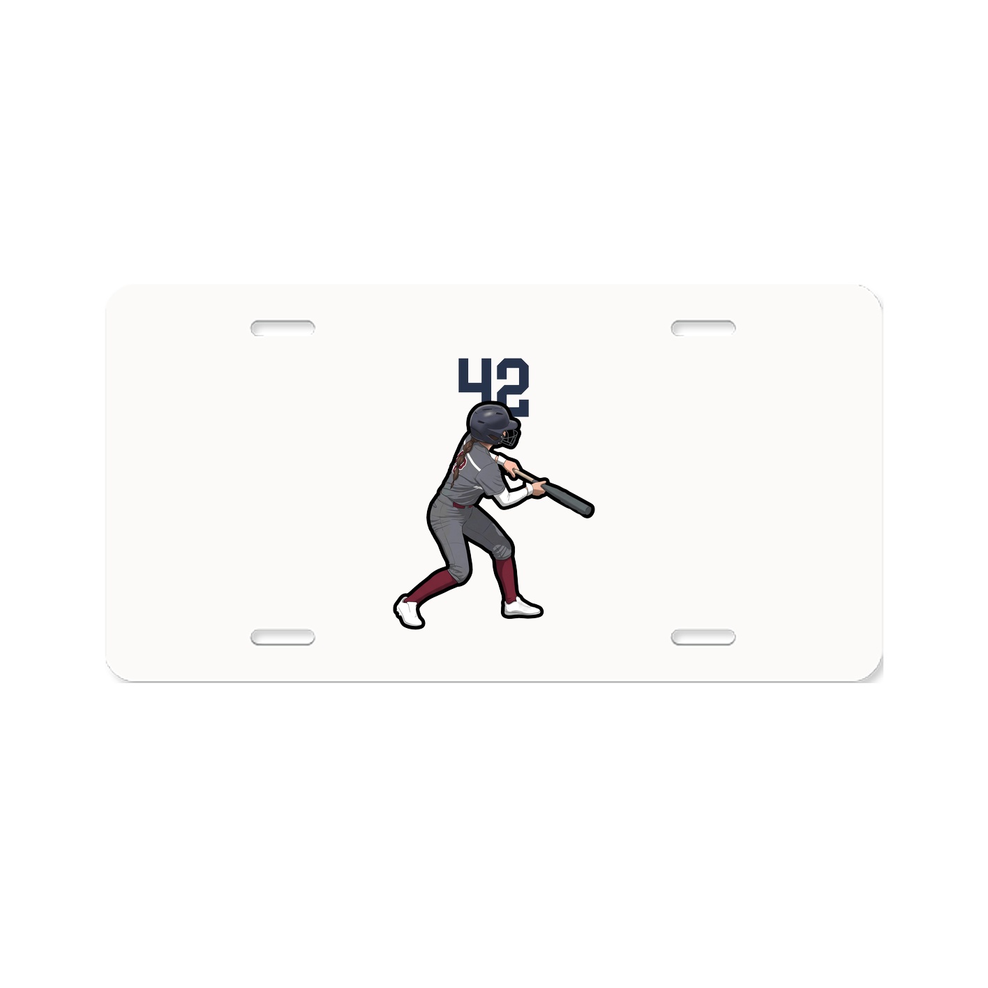 License Plate — Number Top in Classic