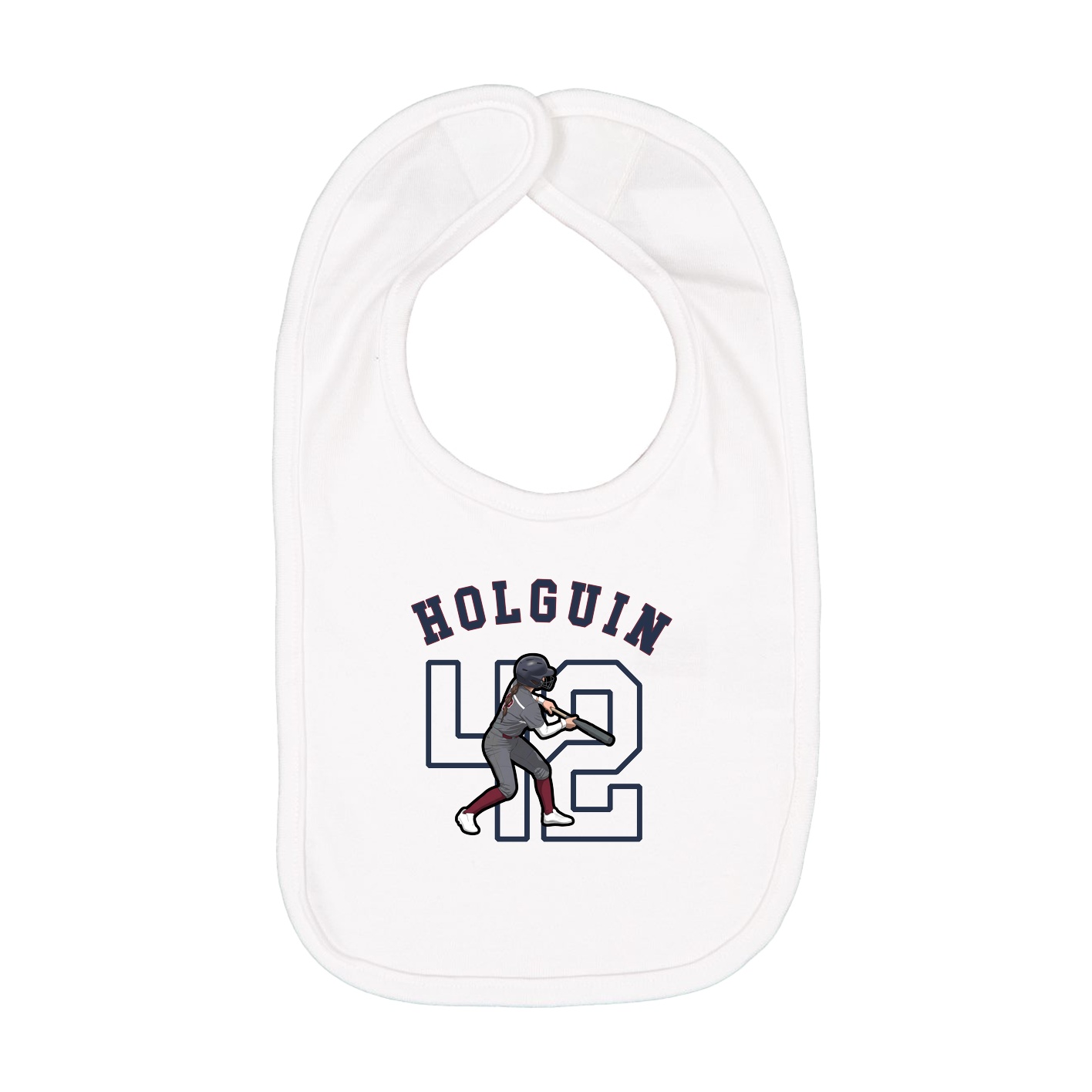 Infant Bib — Shirsey Arch in White