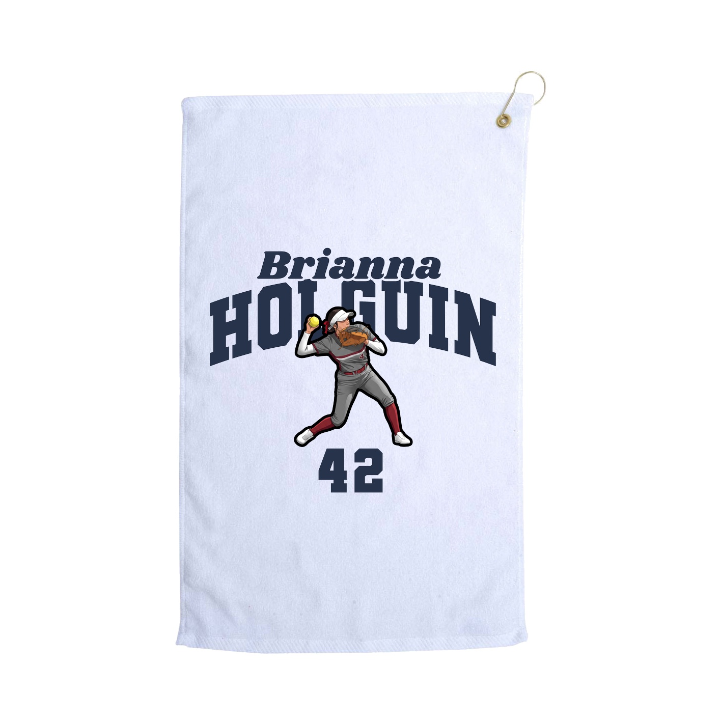Golf Towel — Signature Arch in White