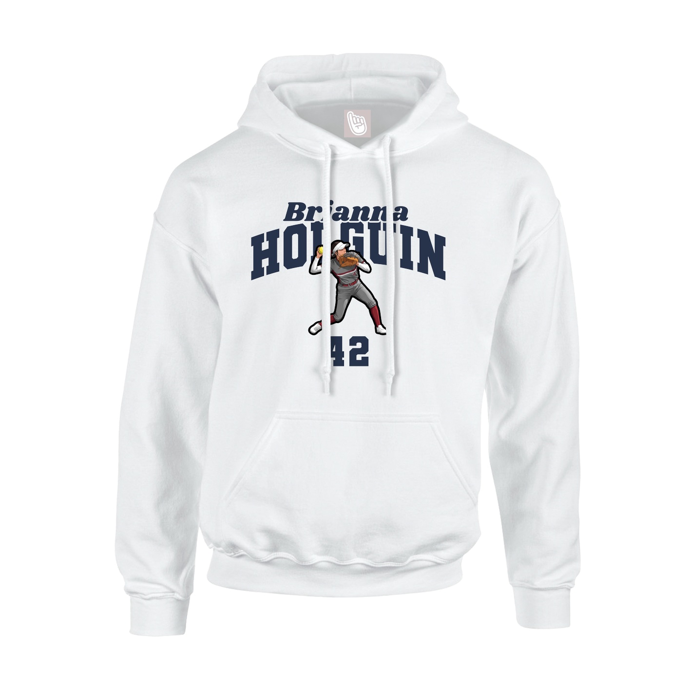 Youth Hoodie — Signature Arch in White