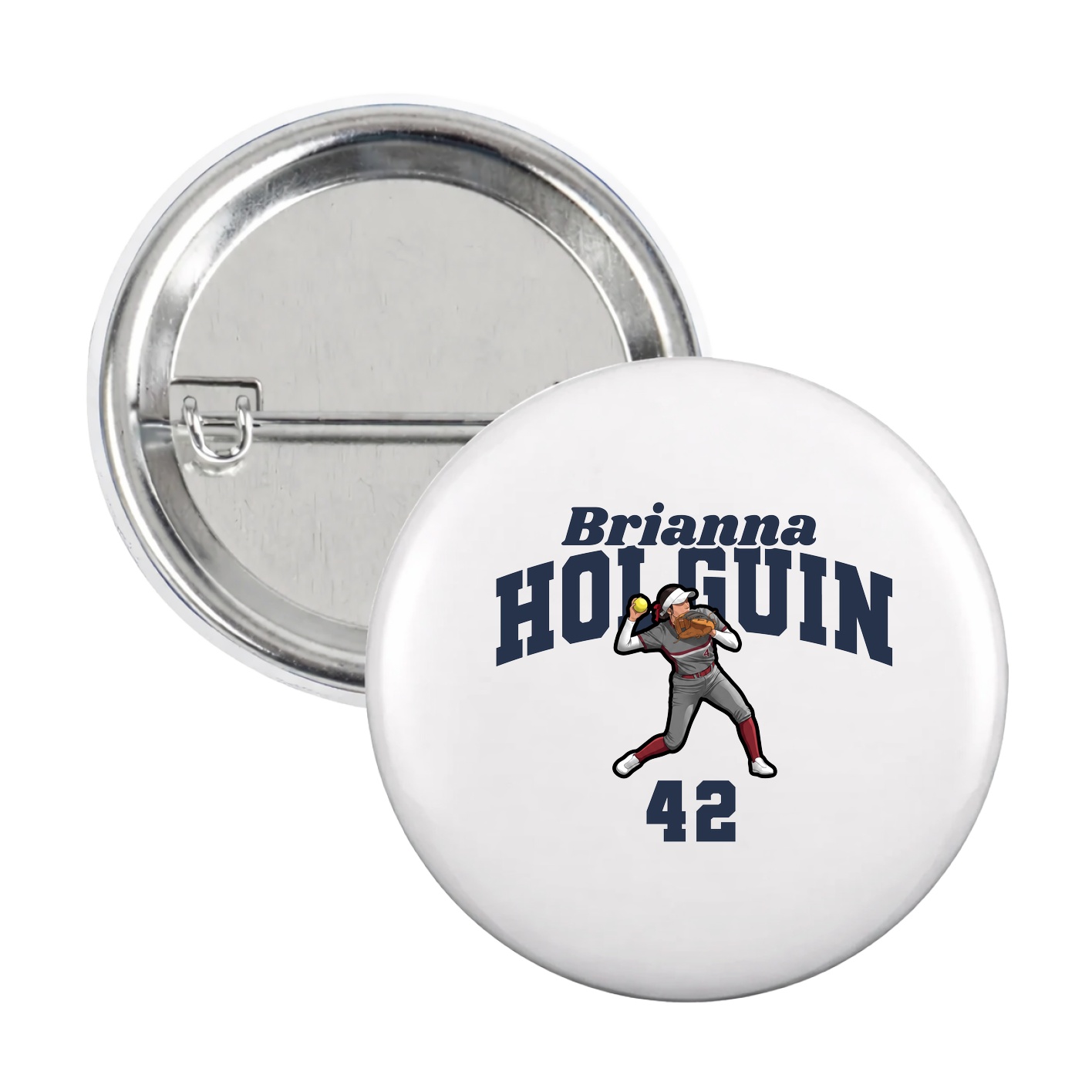 Game Day Button — Signature Arch in White