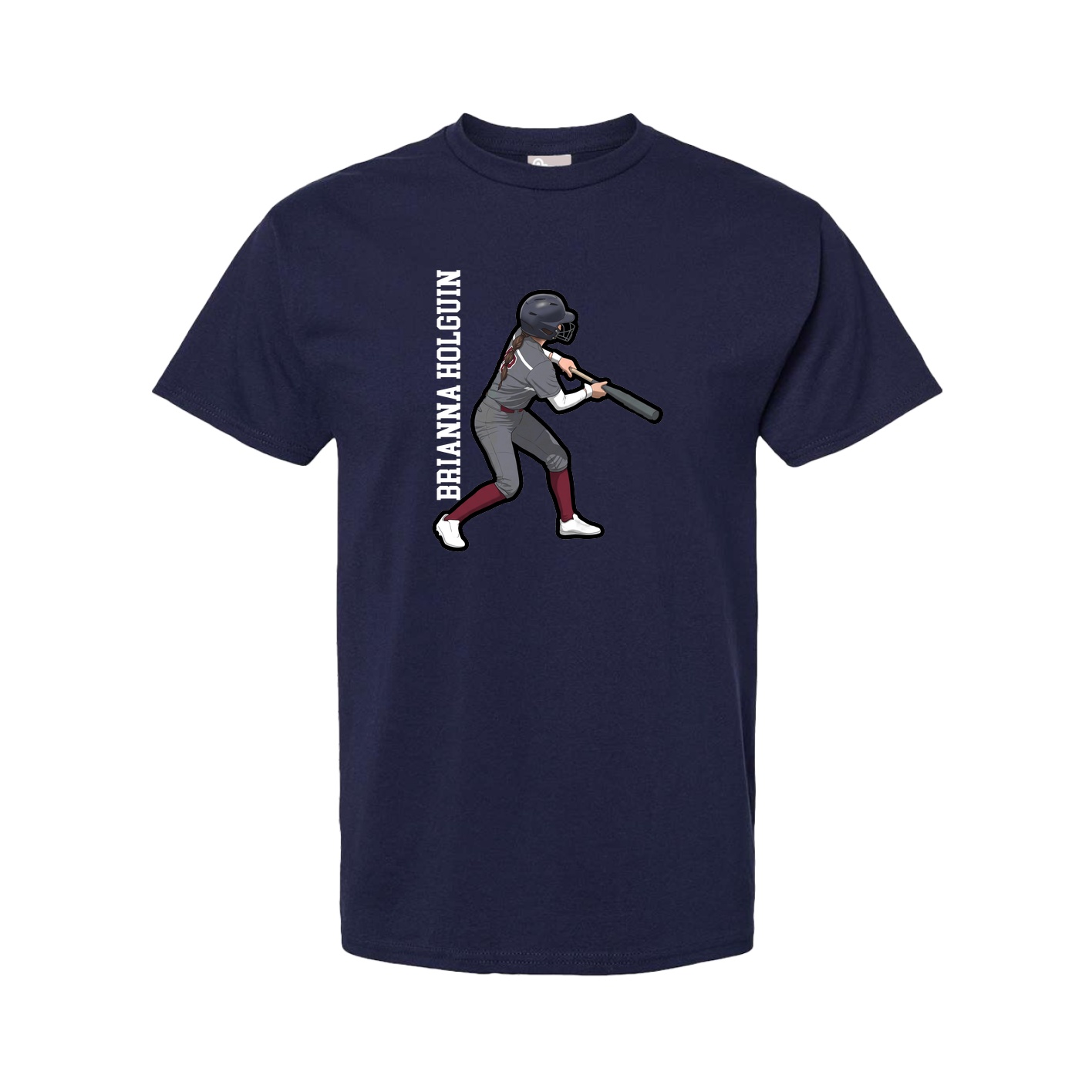 Tee — Name Vertical in Navy