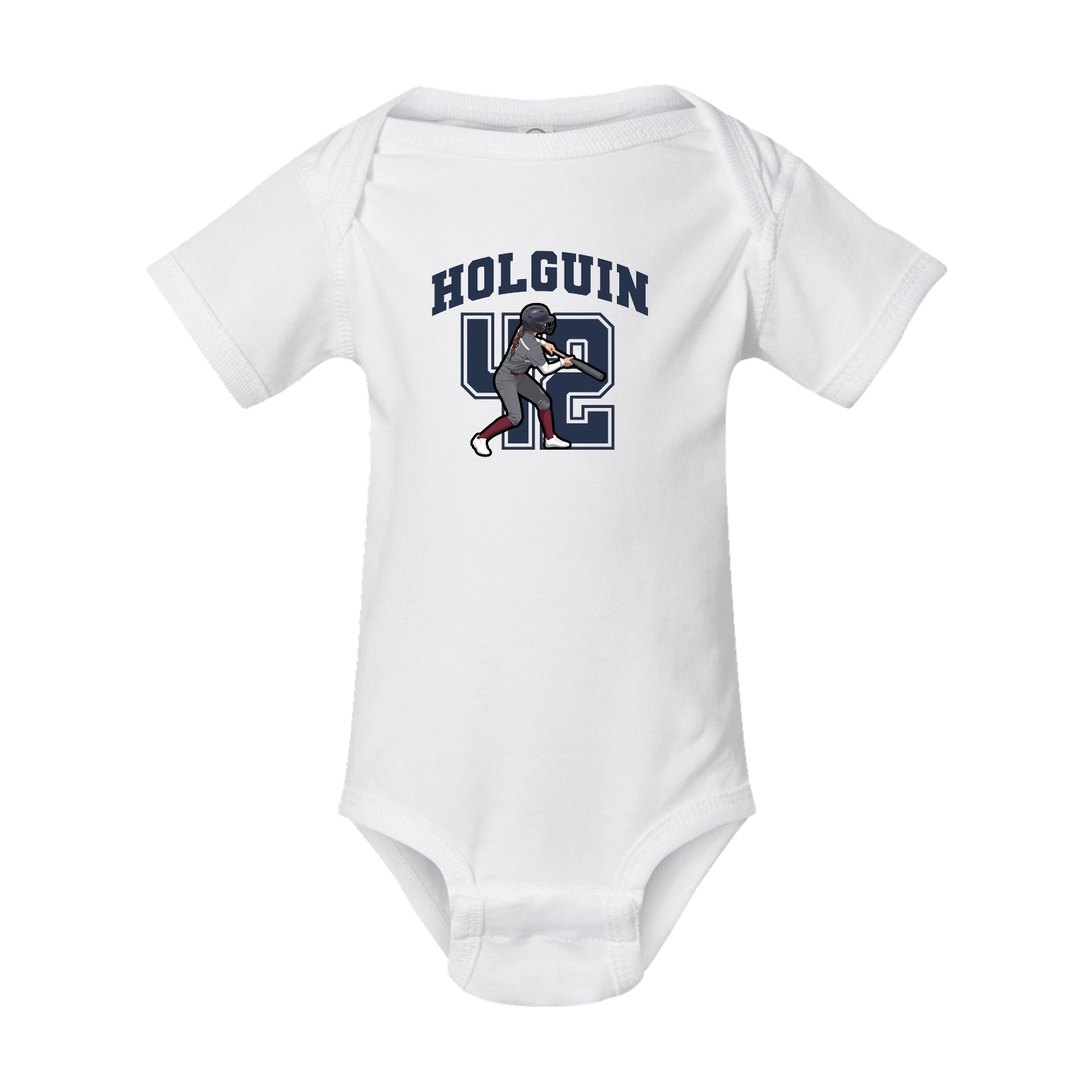 Baby Onesie — Number in White