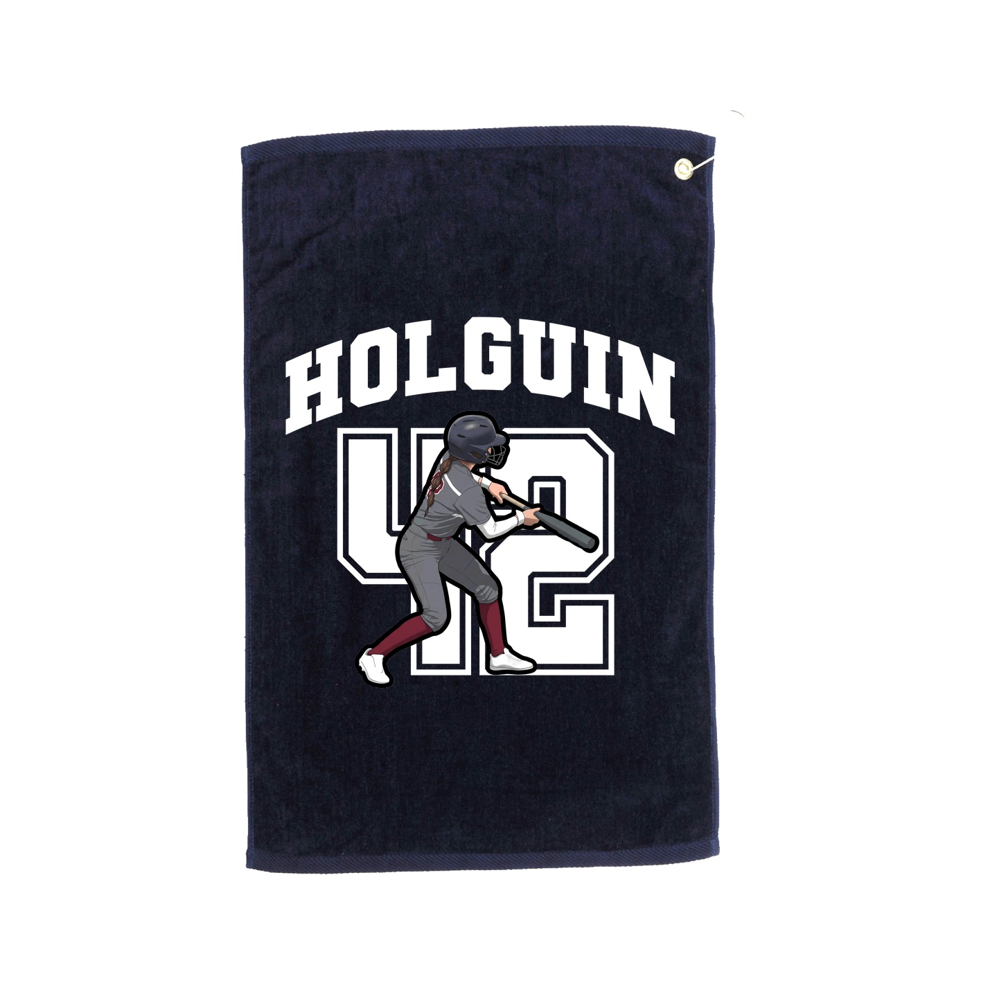 Golf Towel — Number in Navy