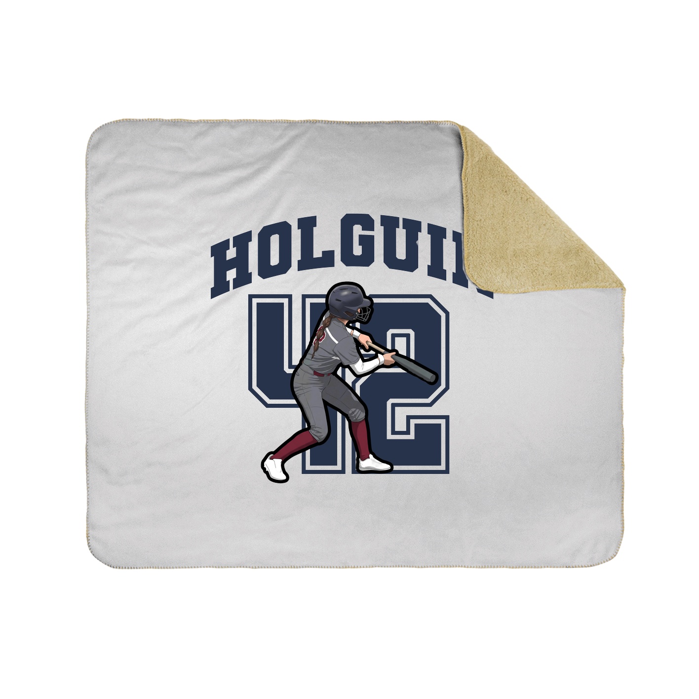 Throw Blanket — Number in White