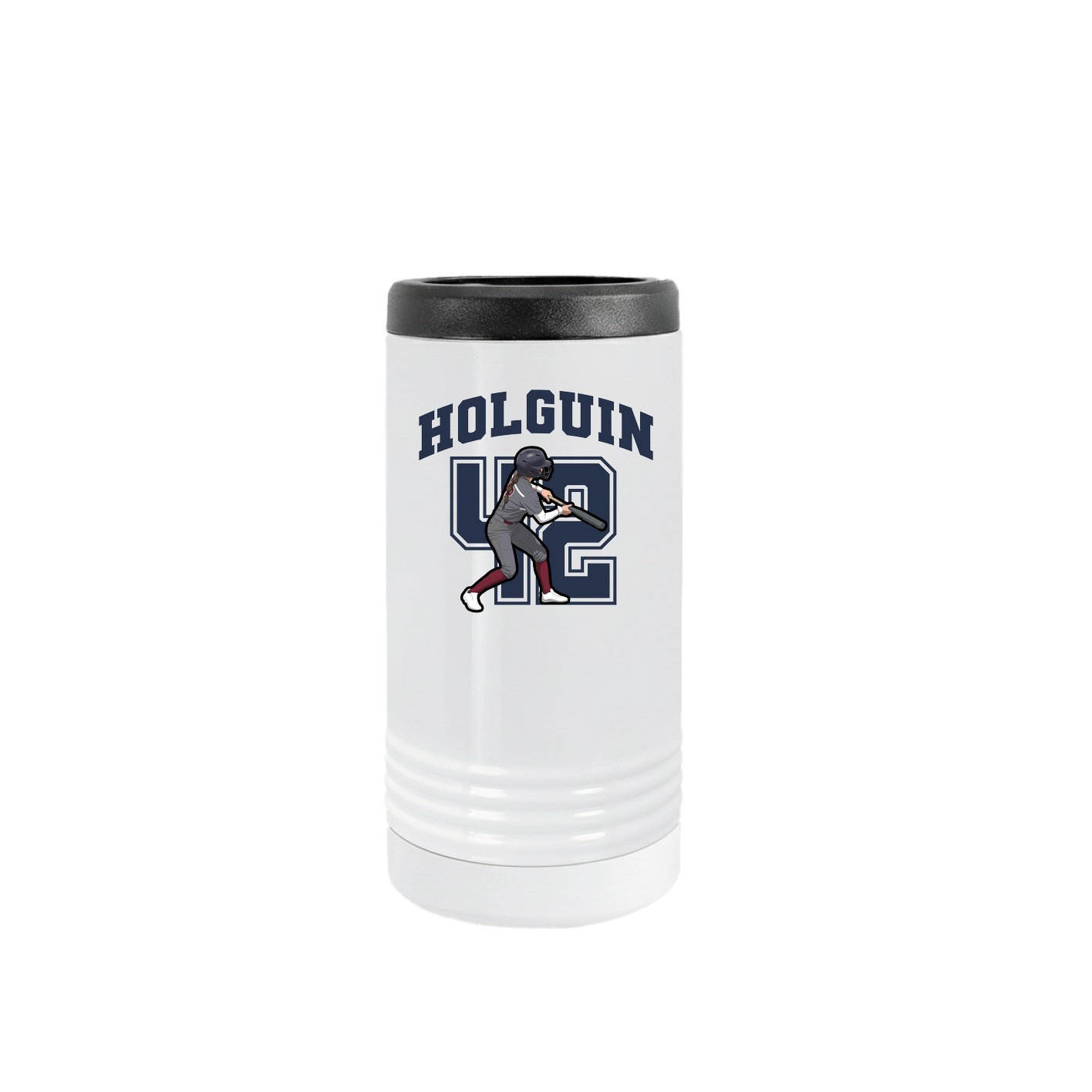 Slim Beverage Holder — Number in White