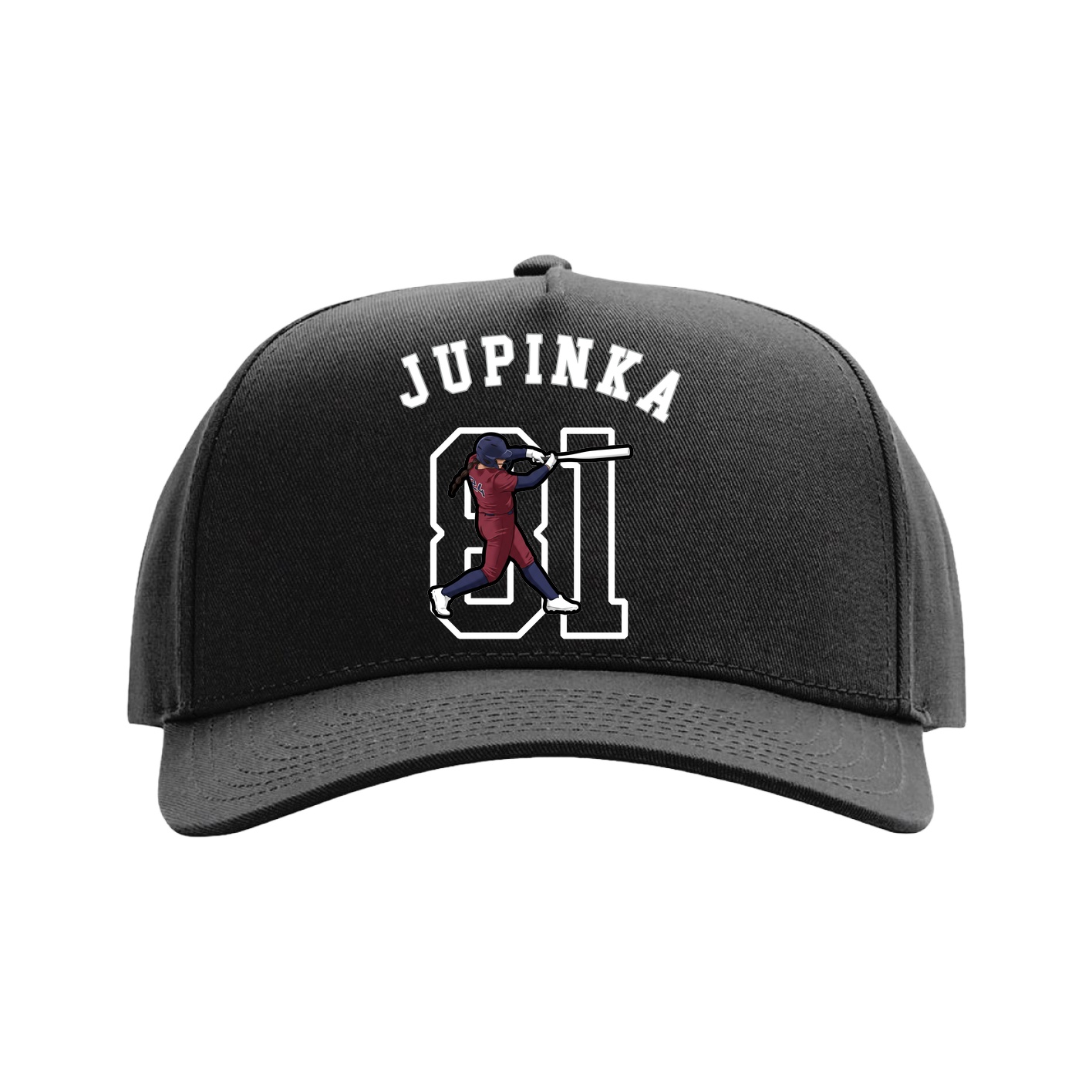Full Fabric Five-Panel Champ Cap — Shirsey Arch in Black