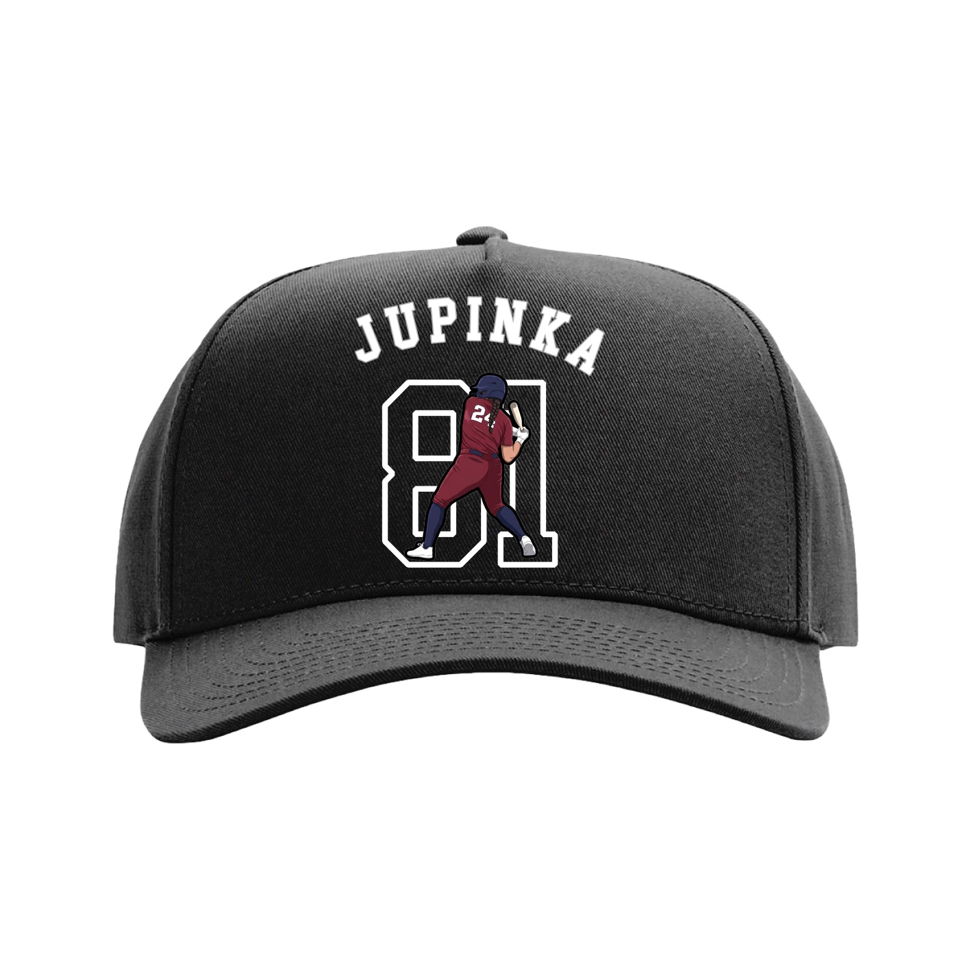 Full Fabric Five-Panel Champ Cap — Shirsey Arch in Black