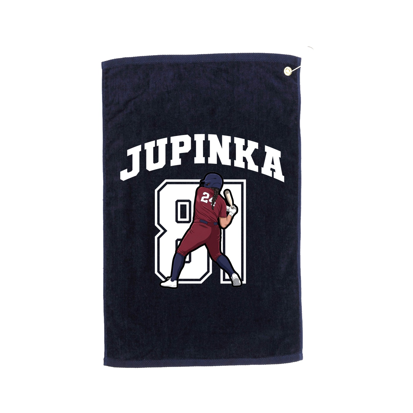 Golf Towel — Number in Navy
