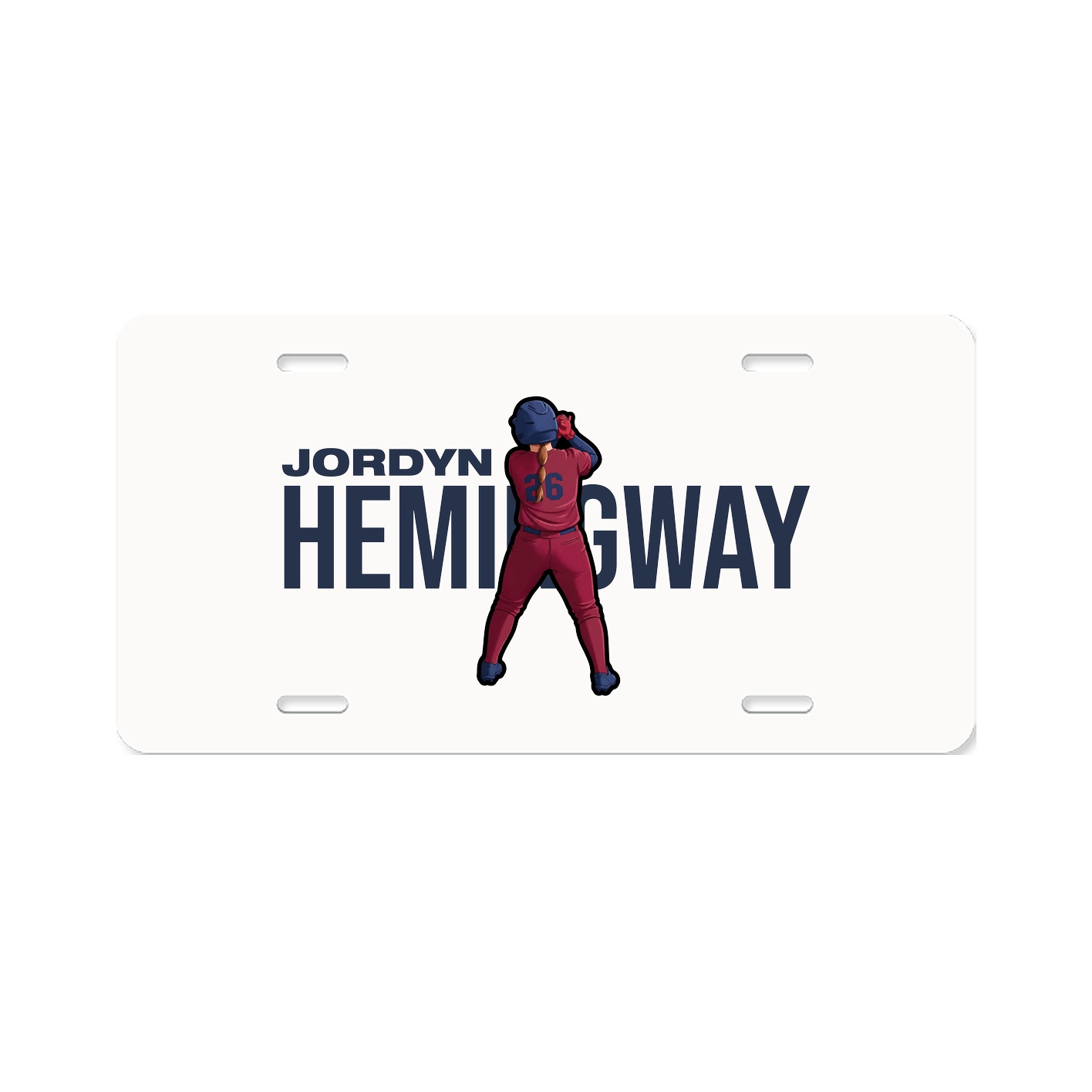 License Plate — Player Name in Classic