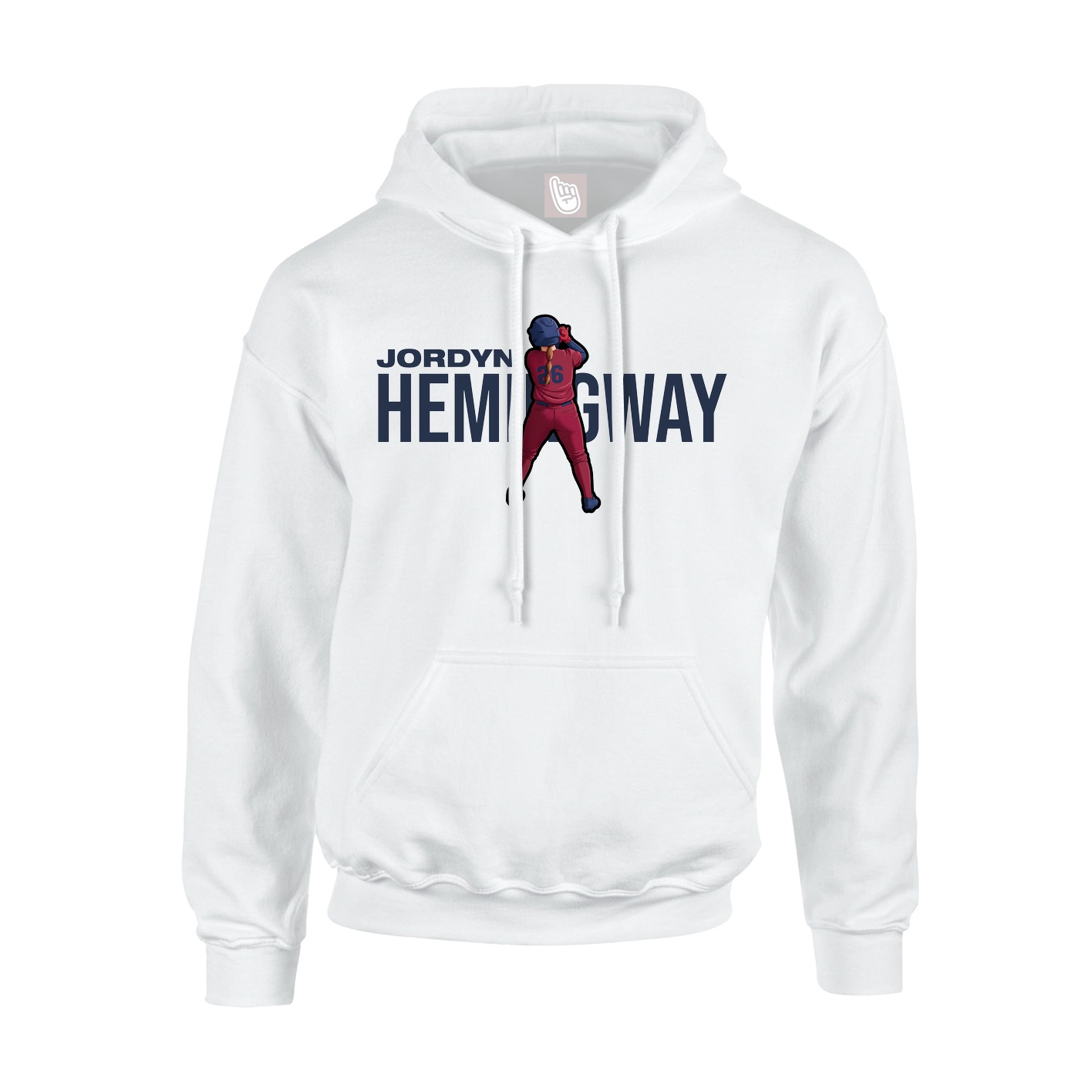 Youth Hoodie — Player Name in White