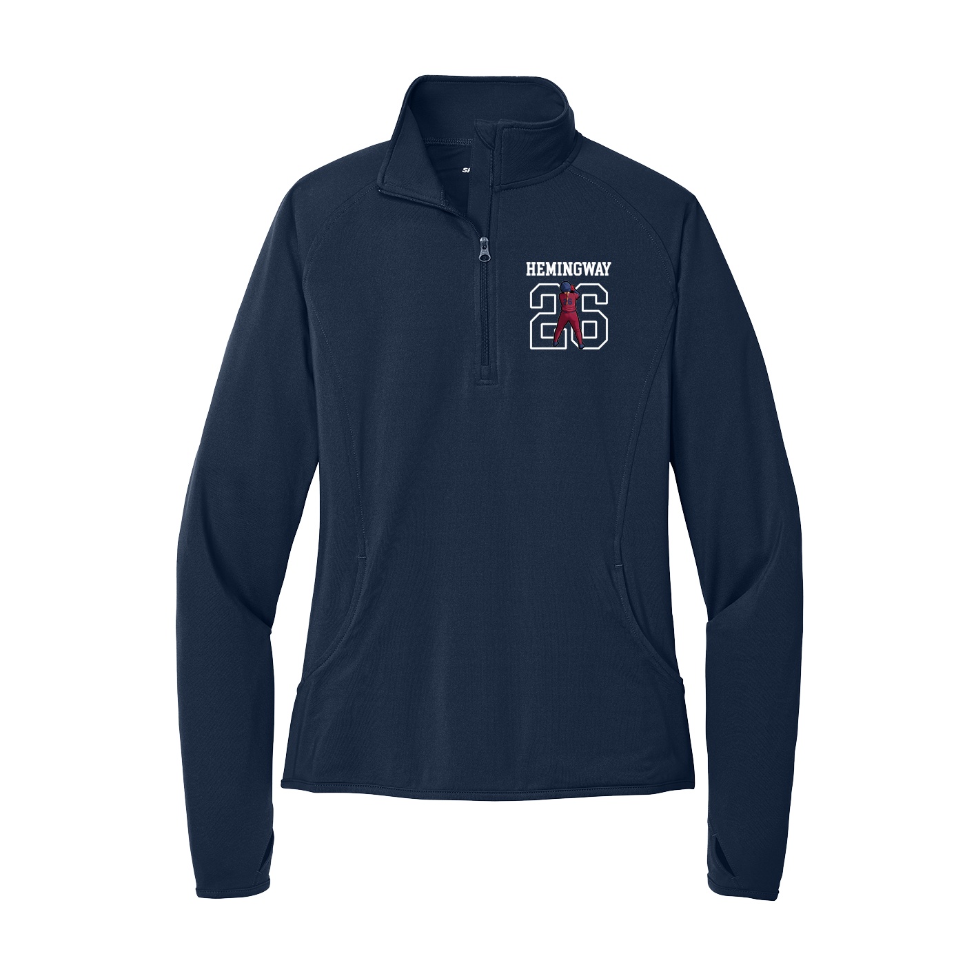 Women's Q-Zip Pullover — Shirsey in Navy