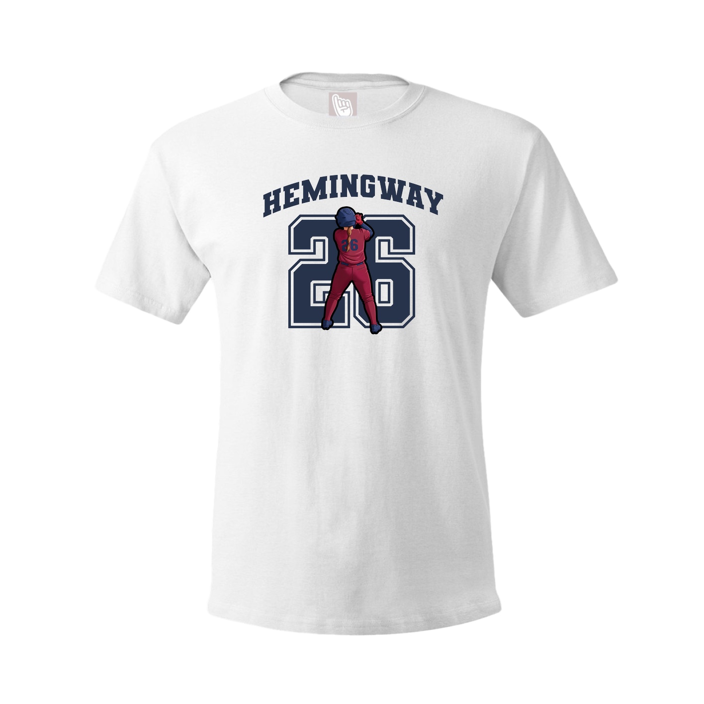 Youth Tee — Number in White