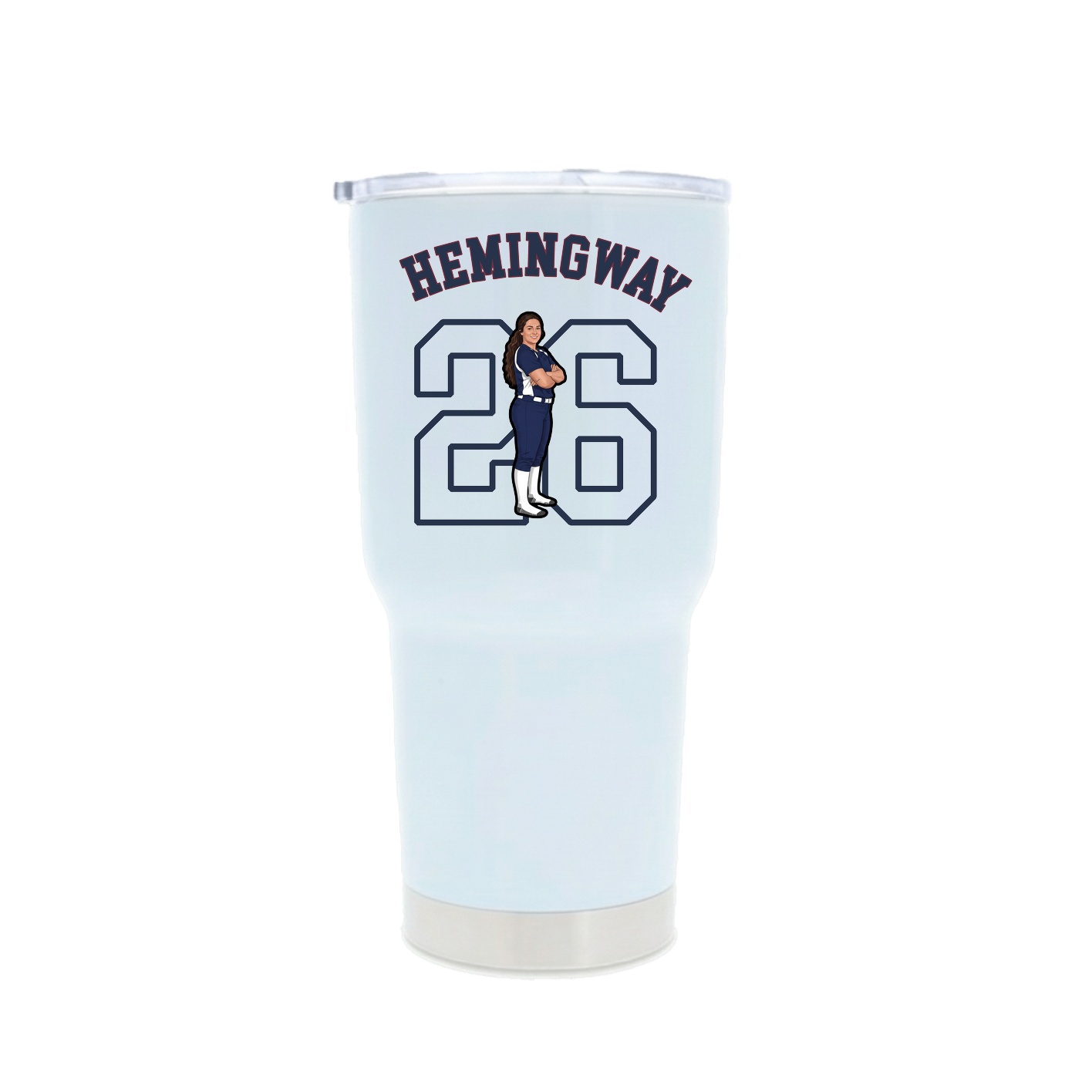 30oz Stainless Steel Tumbler — Shirsey Arch in White