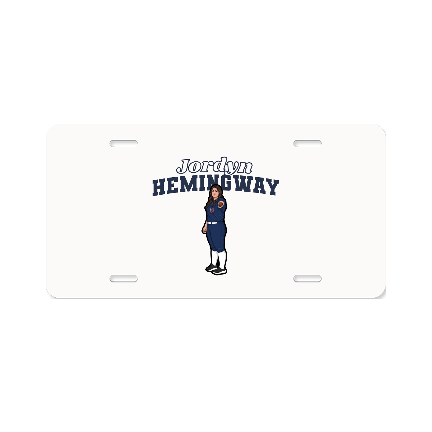 License Plate — Name Arch in Classic