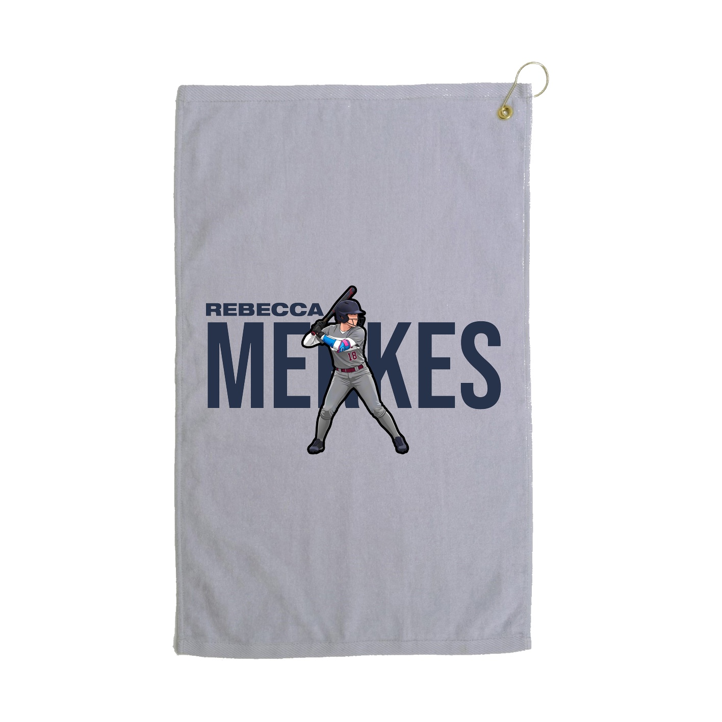 Golf Towel — Player Name in Grey