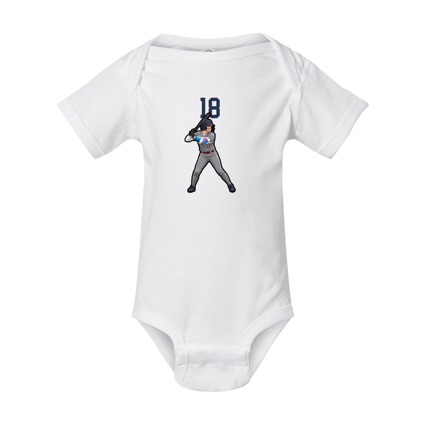 Baby Onesie — Number Top in White
