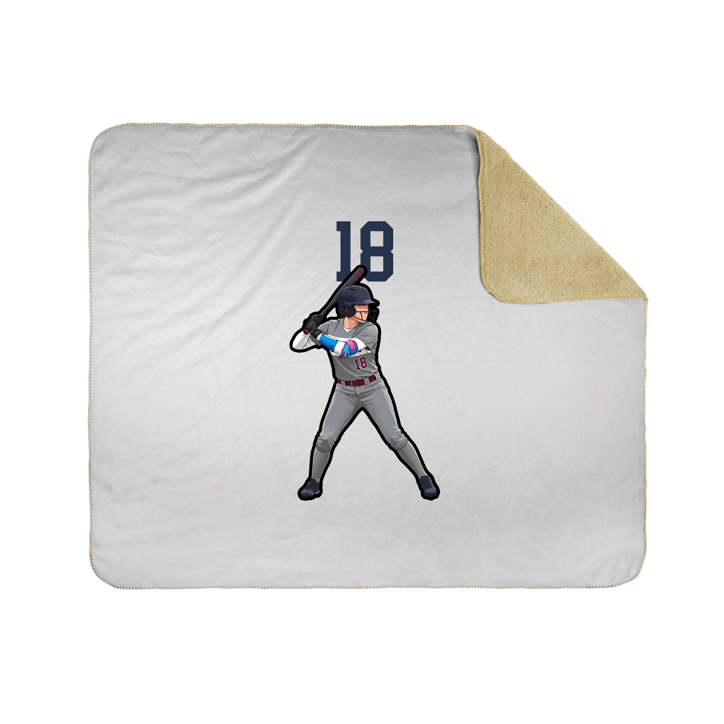 Throw Blanket — Number Top in White