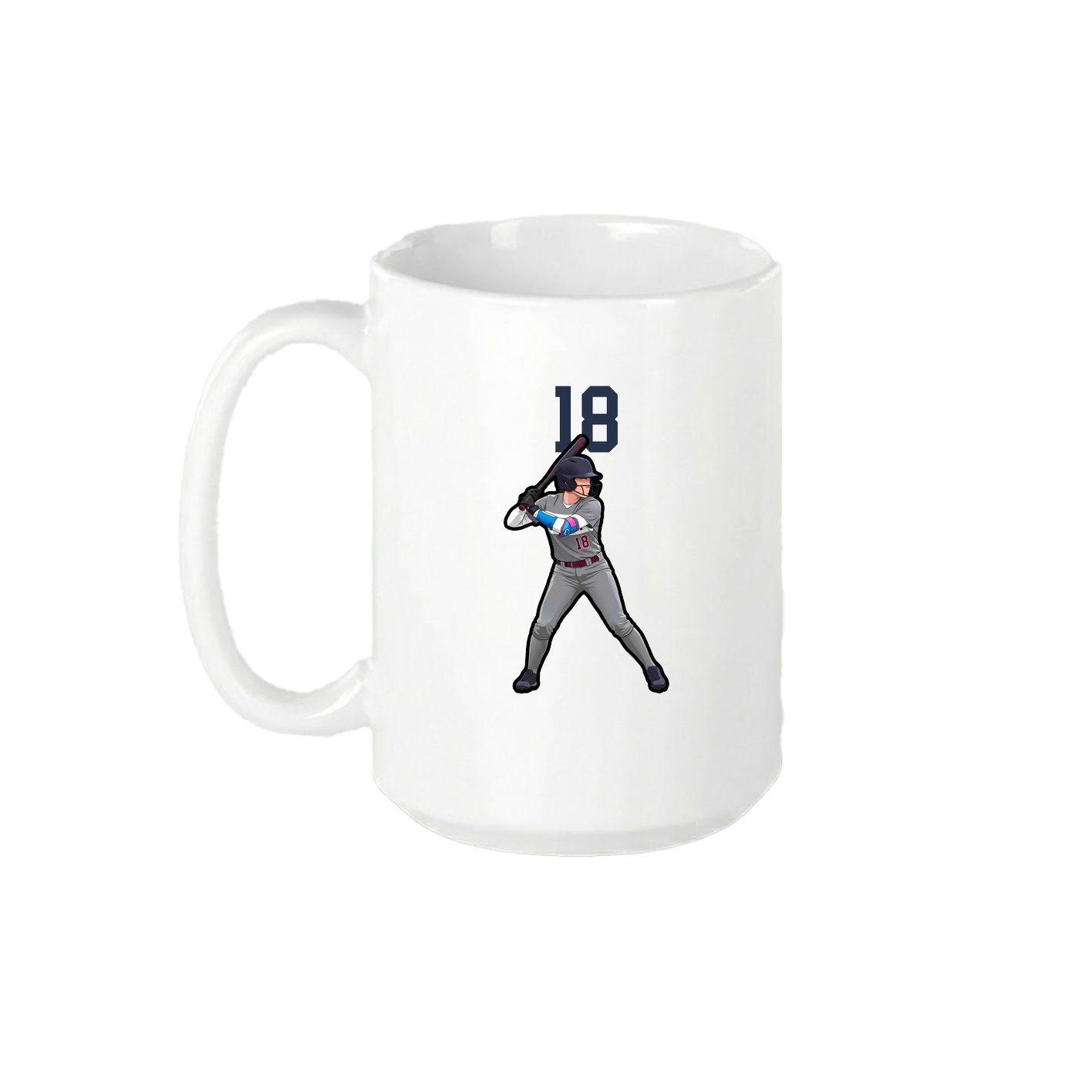 15oz Coffee Mug — Number Top in White