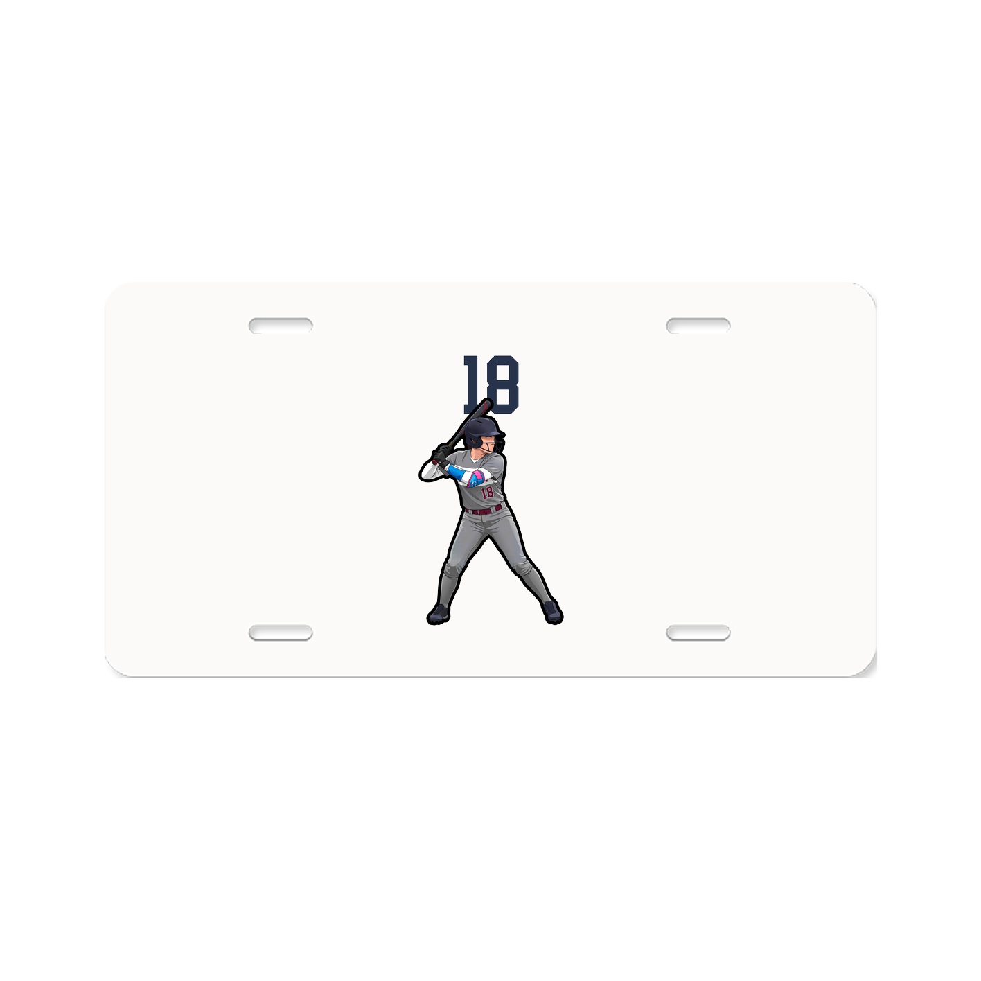 License Plate — Number Top in Classic