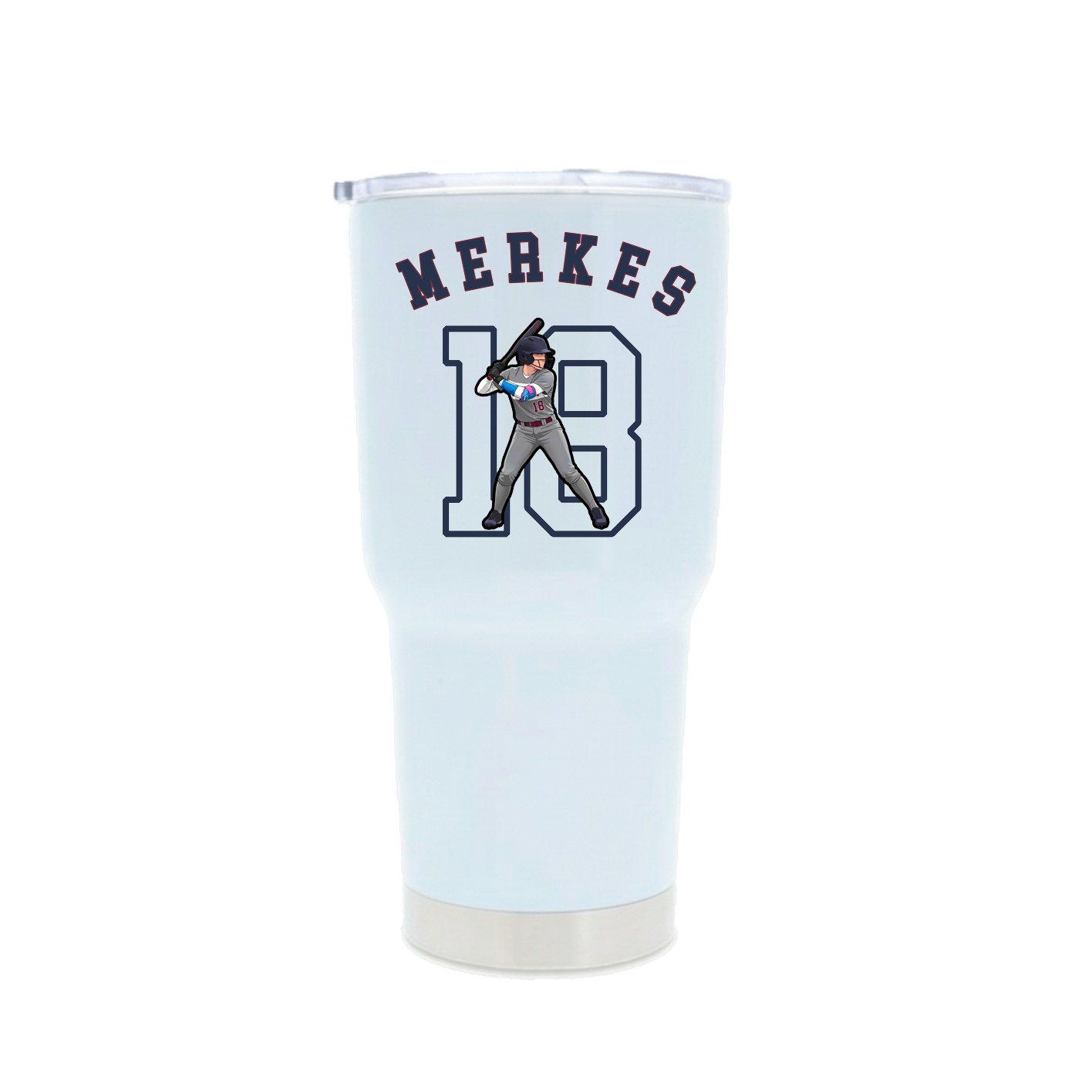 30oz Stainless Steel Tumbler — Shirsey Arch in White
