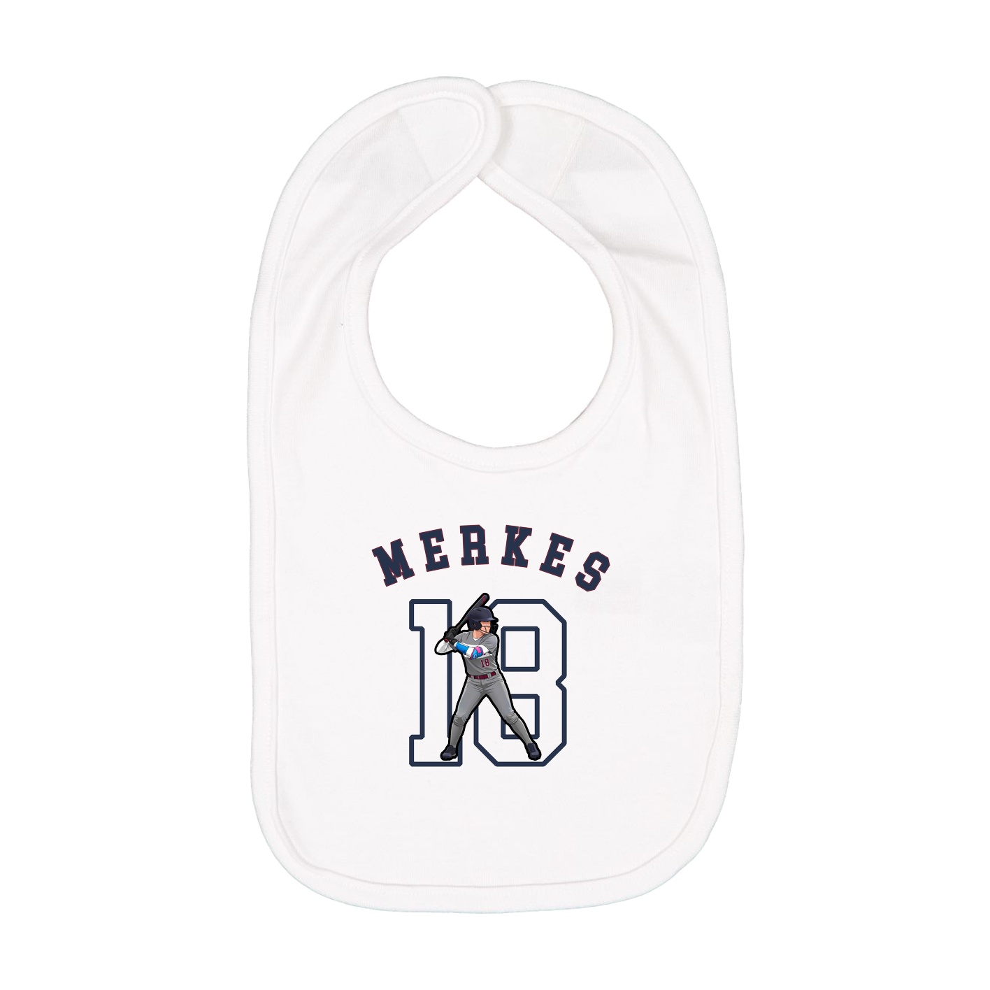 Infant Bib — Shirsey Arch in White
