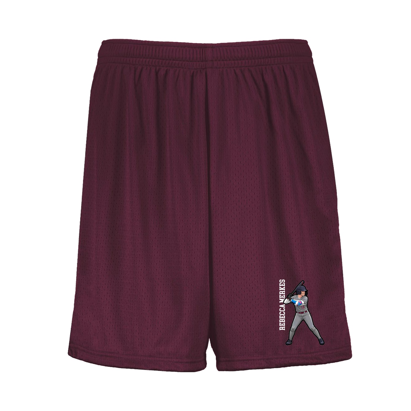 Shorts — Name Vertical in Maroon