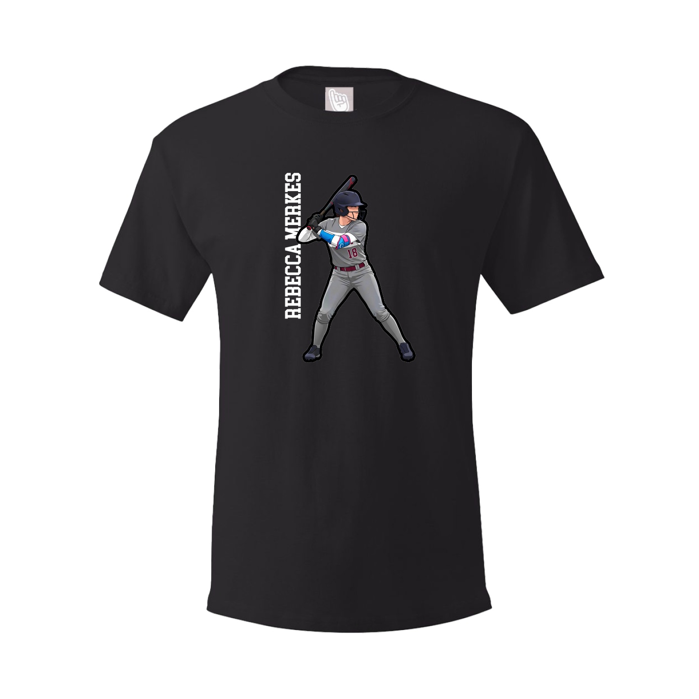 Tee — Name Vertical in Black