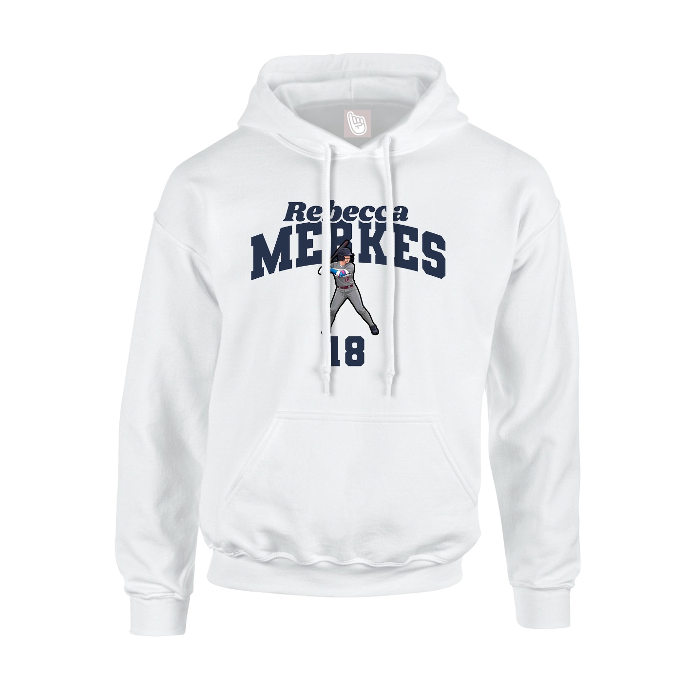 Youth Hoodie — Signature Arch in White