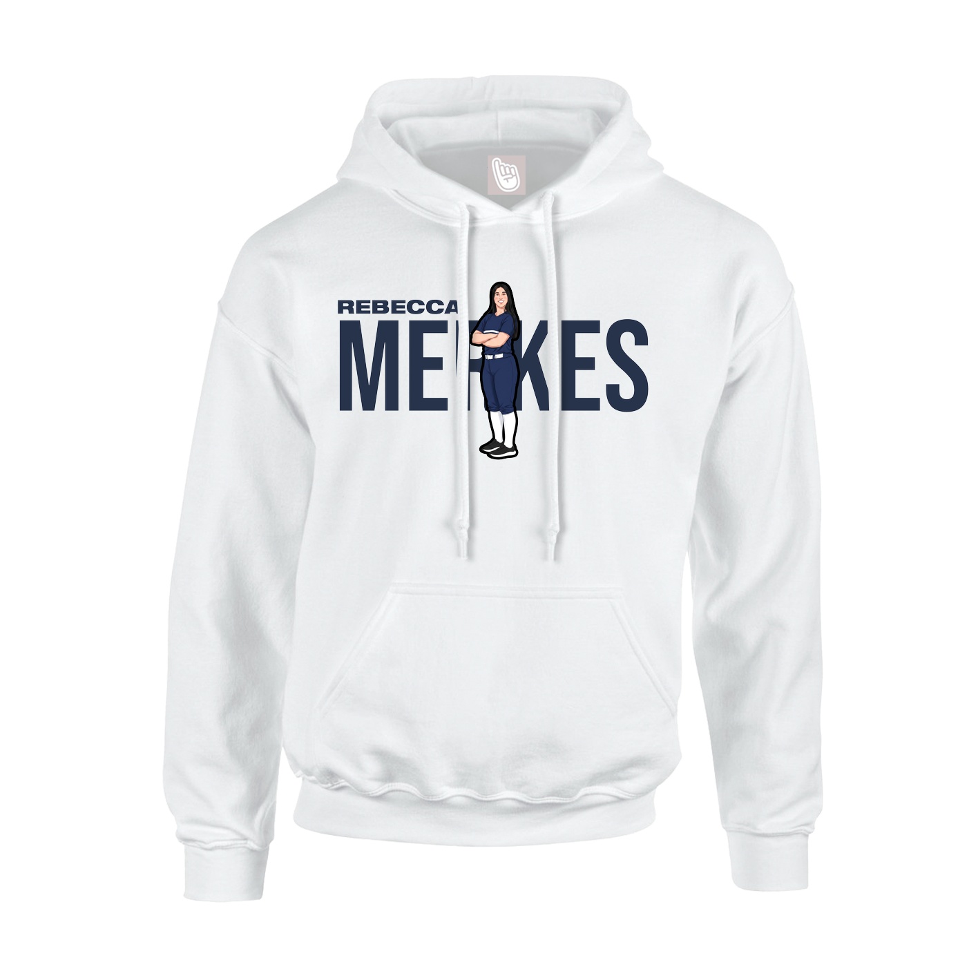 Youth Hoodie — Player Name in White