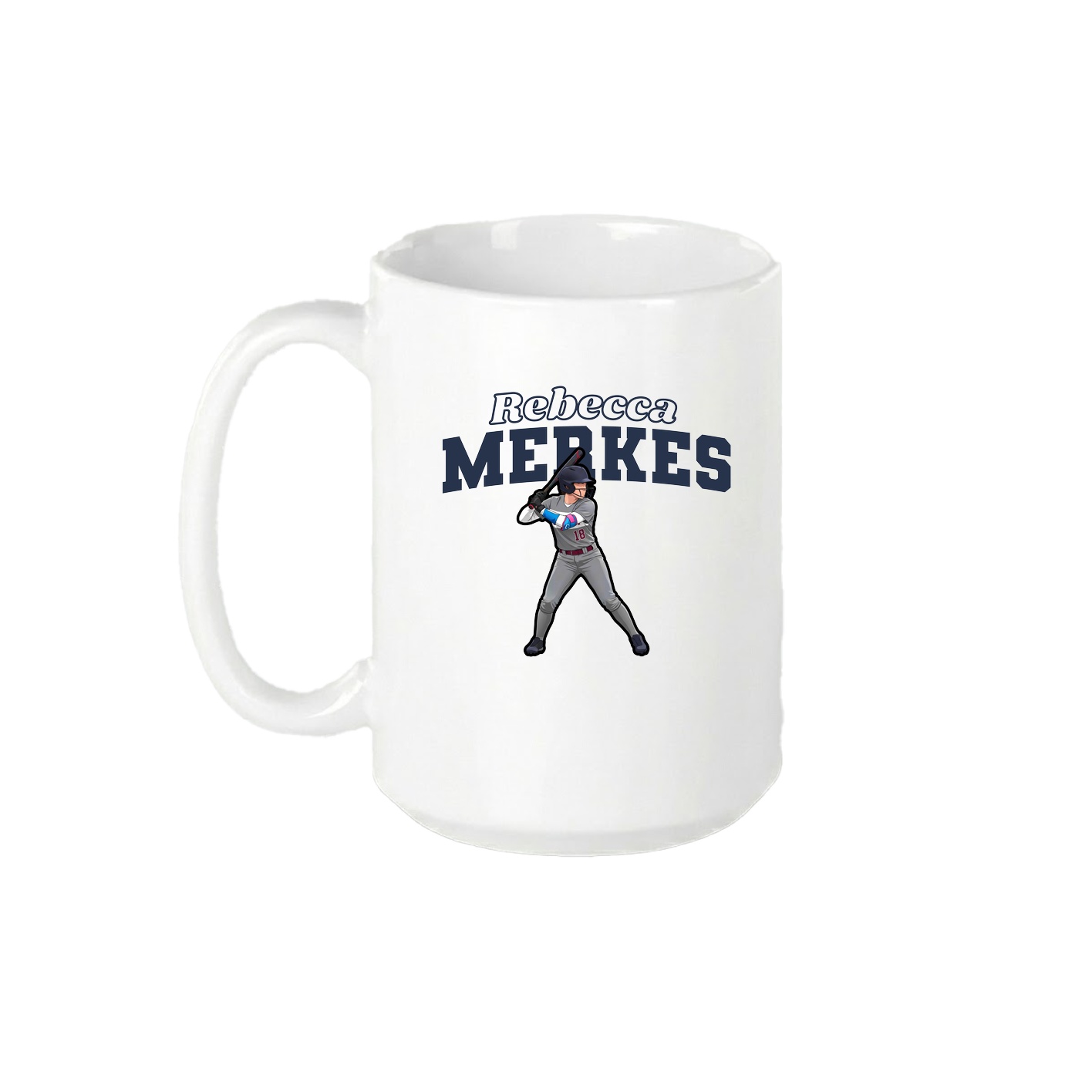 15oz Coffee Mug — Name Arch in White
